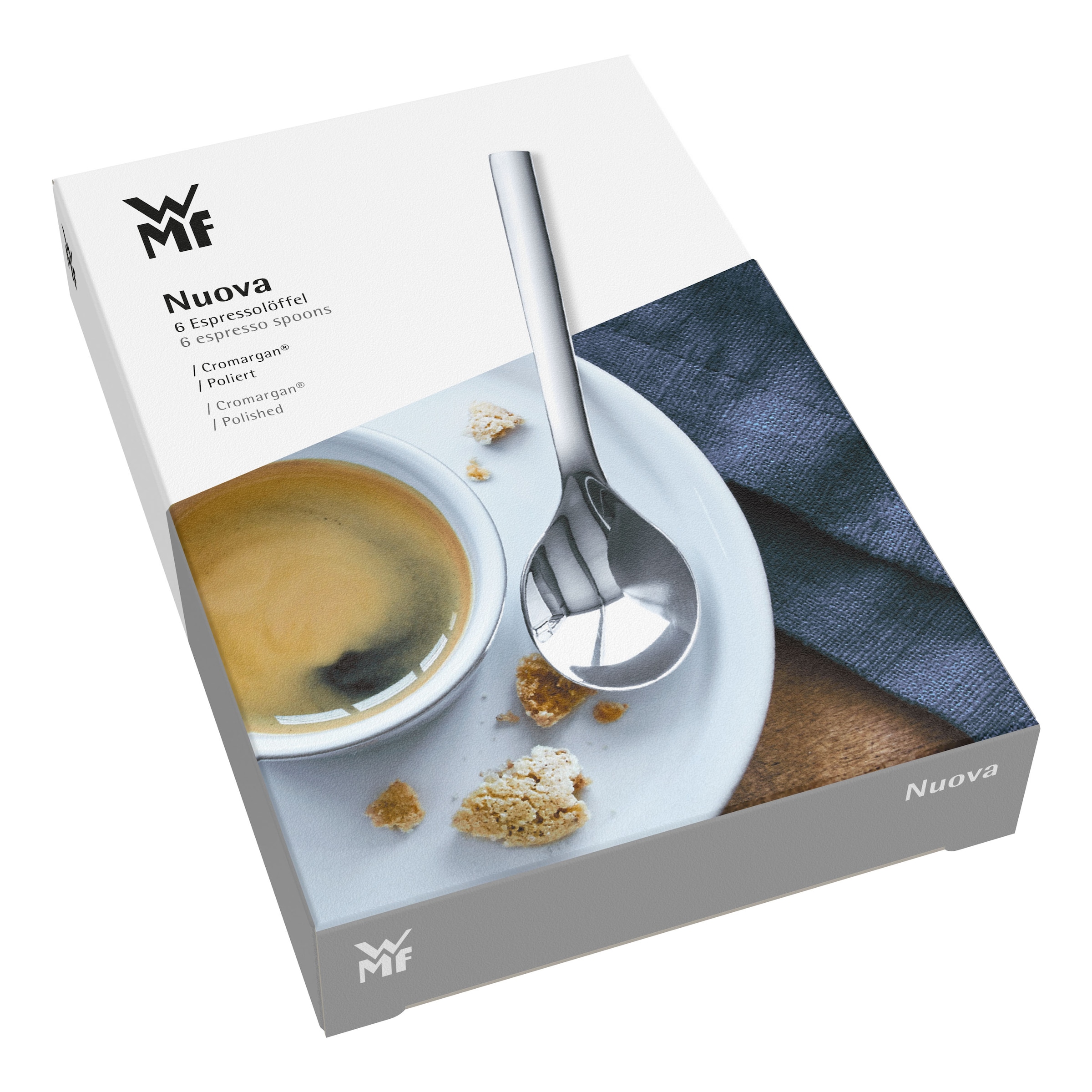 WMF Espressolöffel »Nuova« 6-tlg., 11 cm, Cromargan Edelstahl rostfrei 18/10, Geschenkverpackung