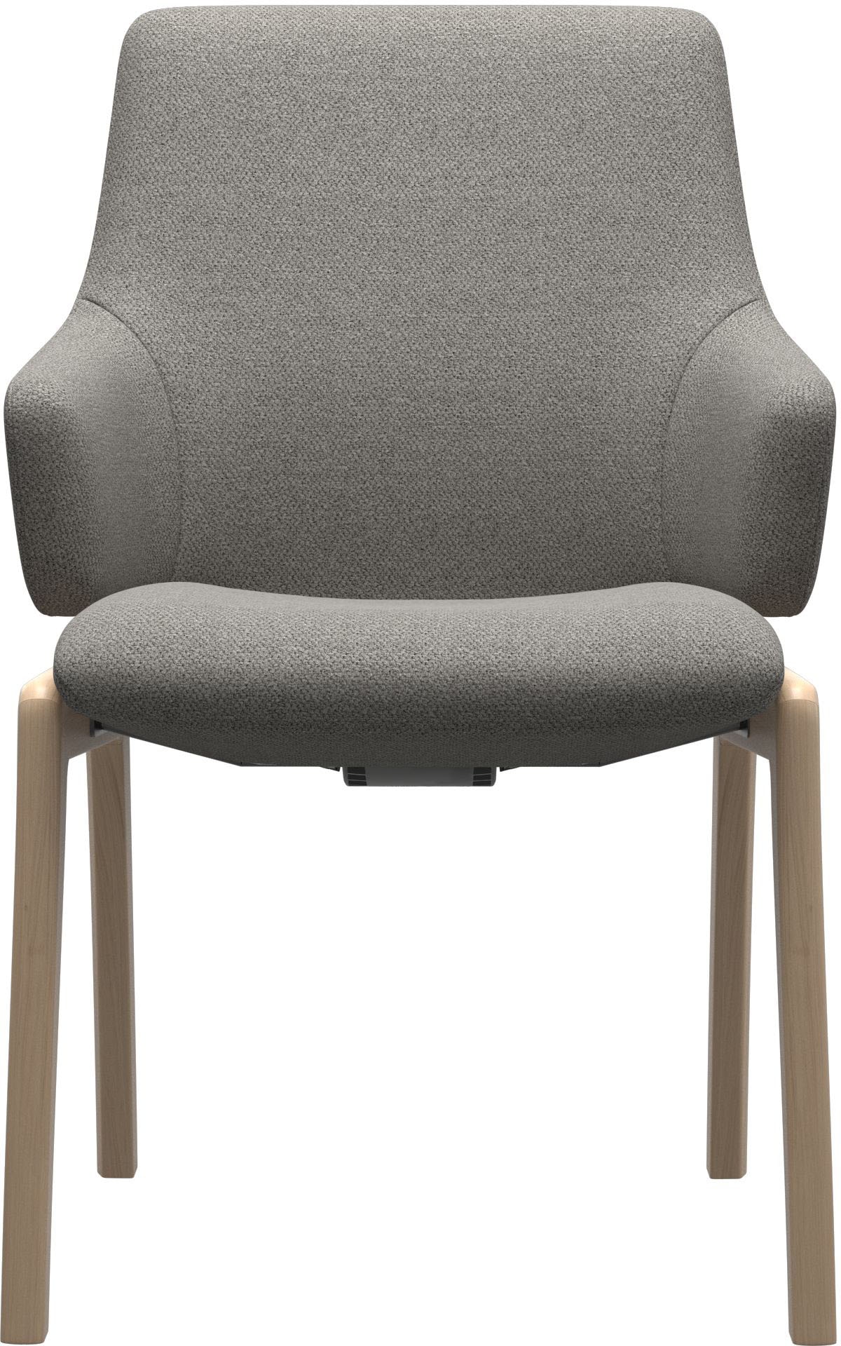 Stressless® Polsterstuhl »Laurel«, ROHLEDER Stoff Q2 FARON, Low Back mit Armlehne, Größe L, abgerundete Beine in Eiche gekalkt