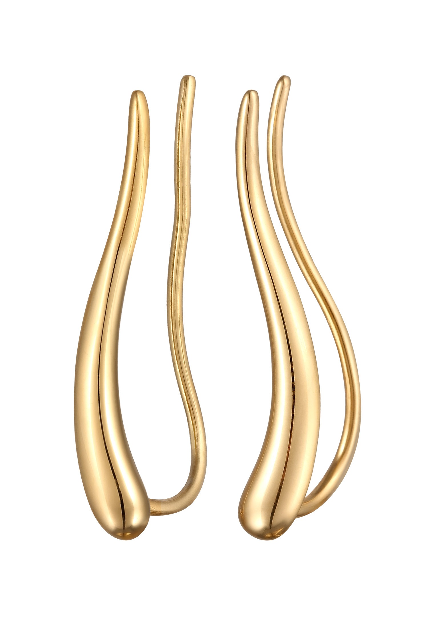 Elli Paar Creolen »Ohrringe Earclimber Ohrklemme Geschwungen 925 Silber«