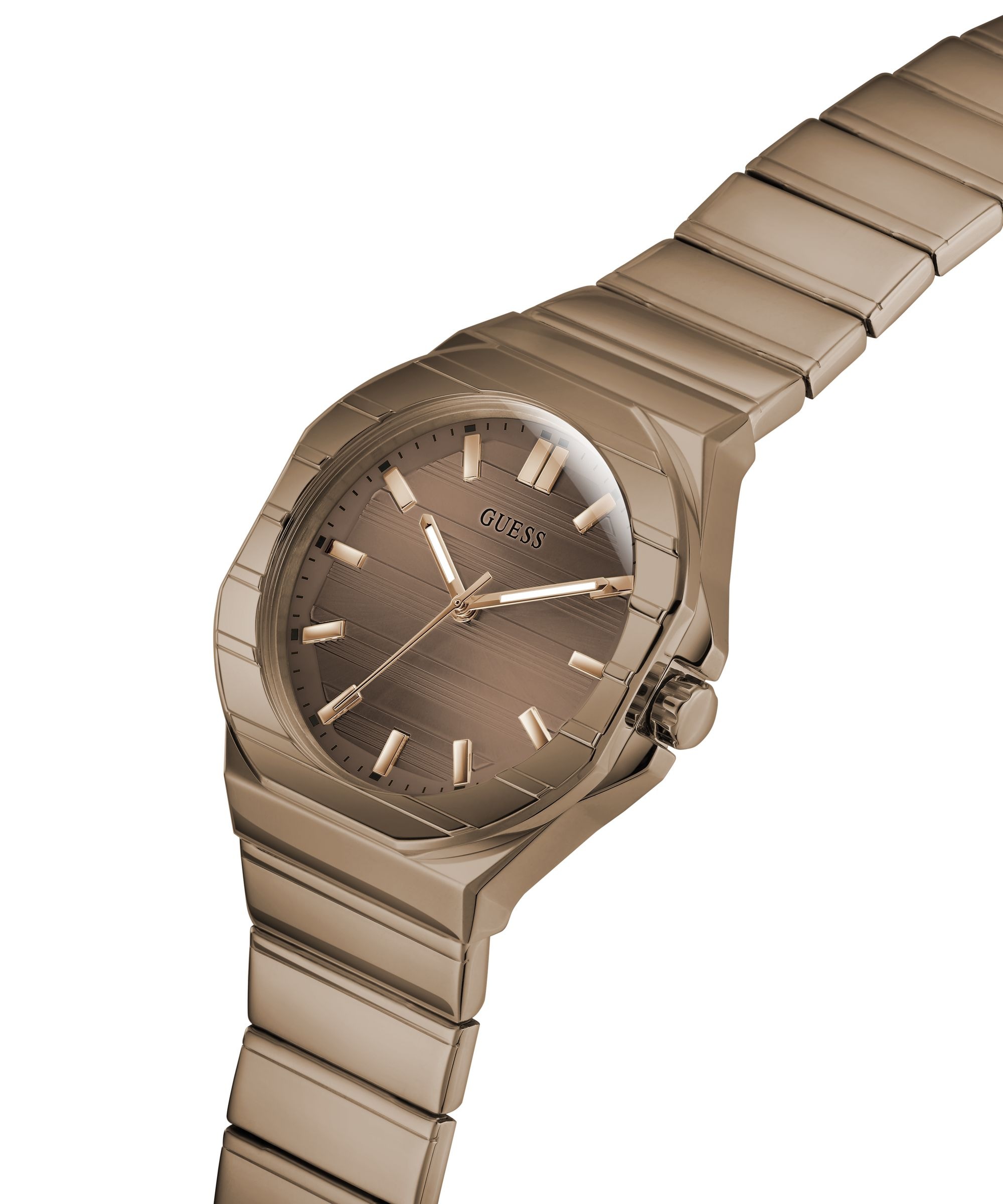 Guess Quarzuhr »JAQ« Armbanduhr, Herrenuhr, Edelstahlarmband, analog