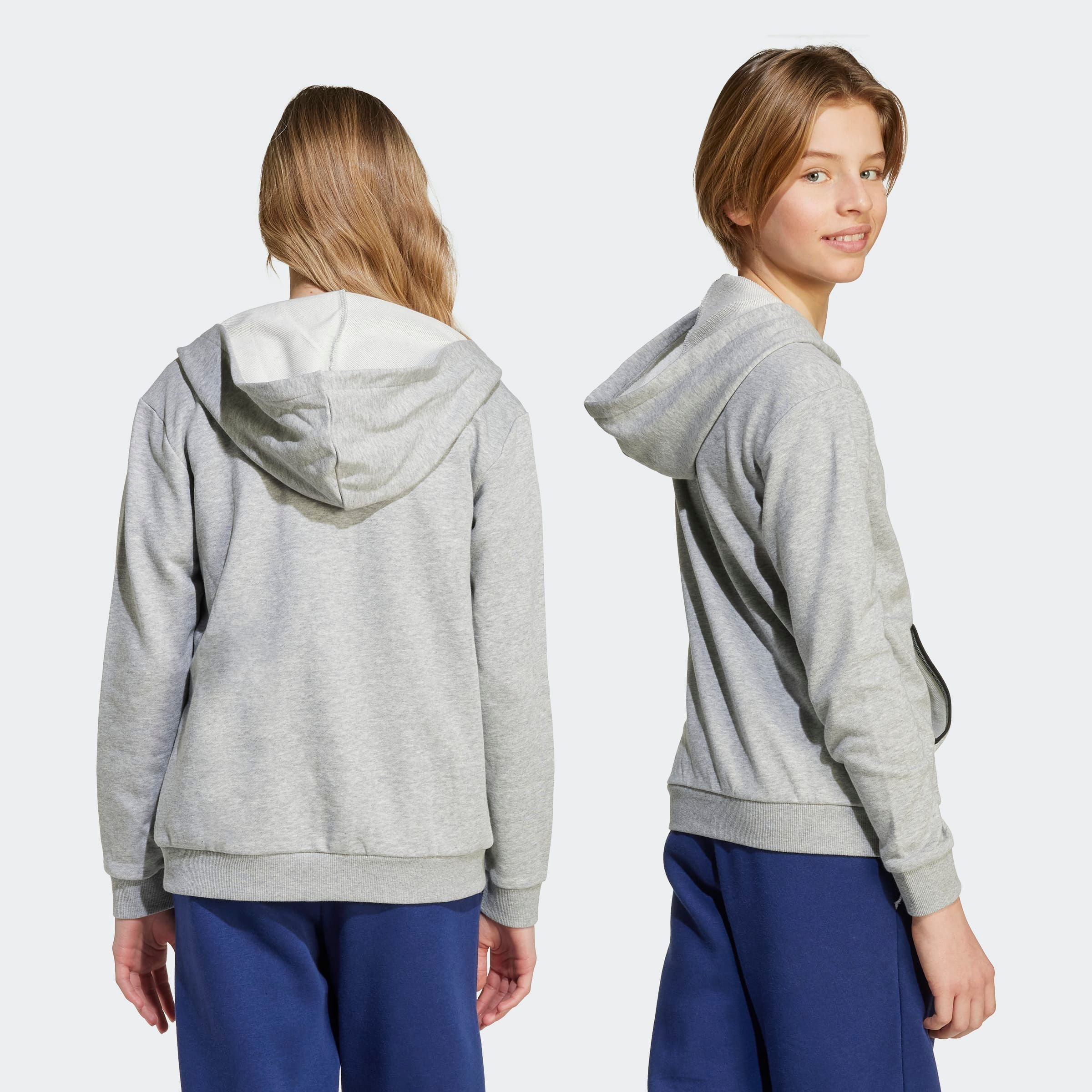 adidas Sportswear Kapuzensweatshirt »SEASONALS ESSENTIALS COLLEGIATE TYPOGRAPHY FULL-ZIP HOODIE KIDS«
