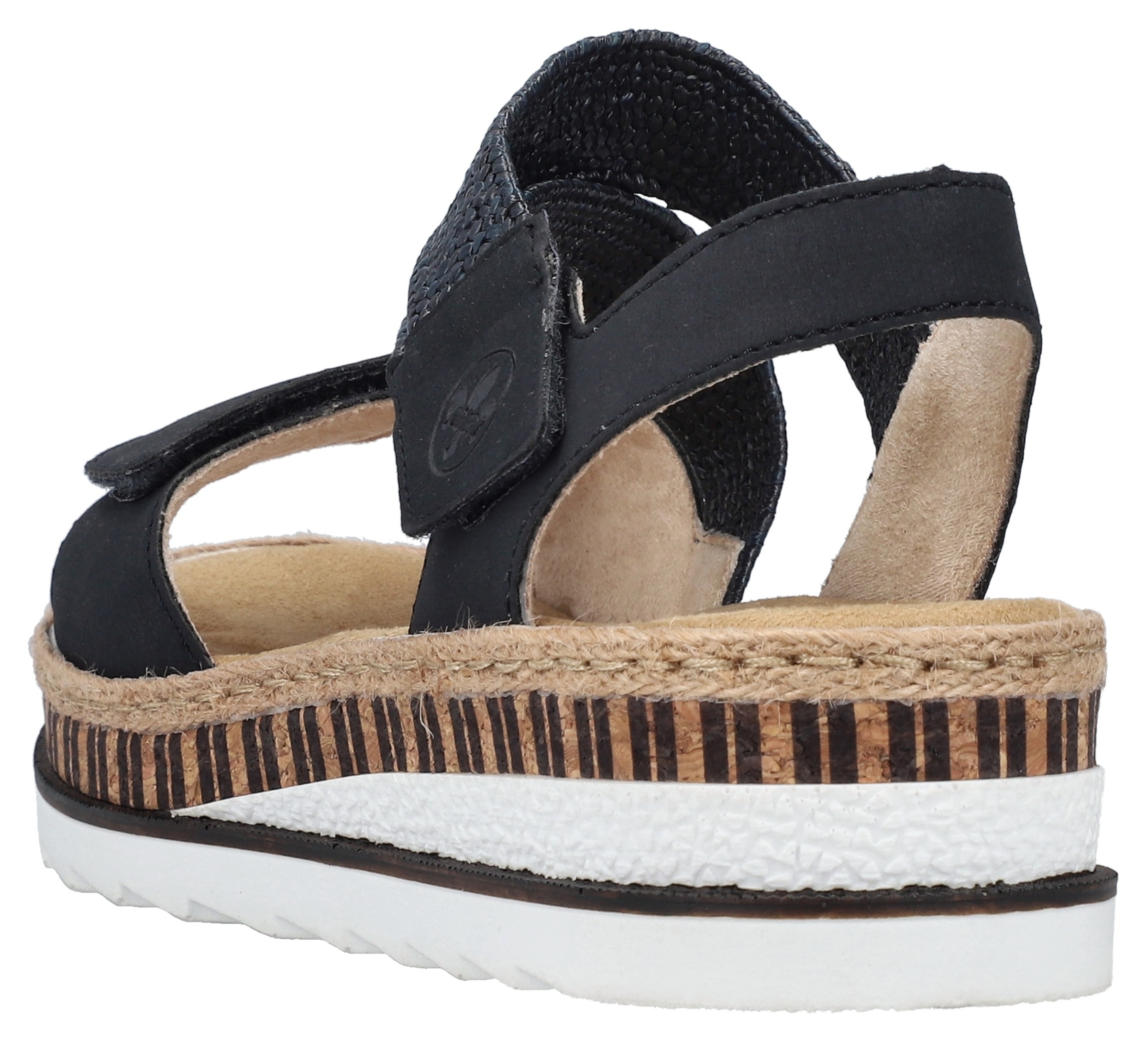 Rieker Keilsandalette  Riemchensandale, Sommerschuh, Urlaubschuh mit Klettriemchen