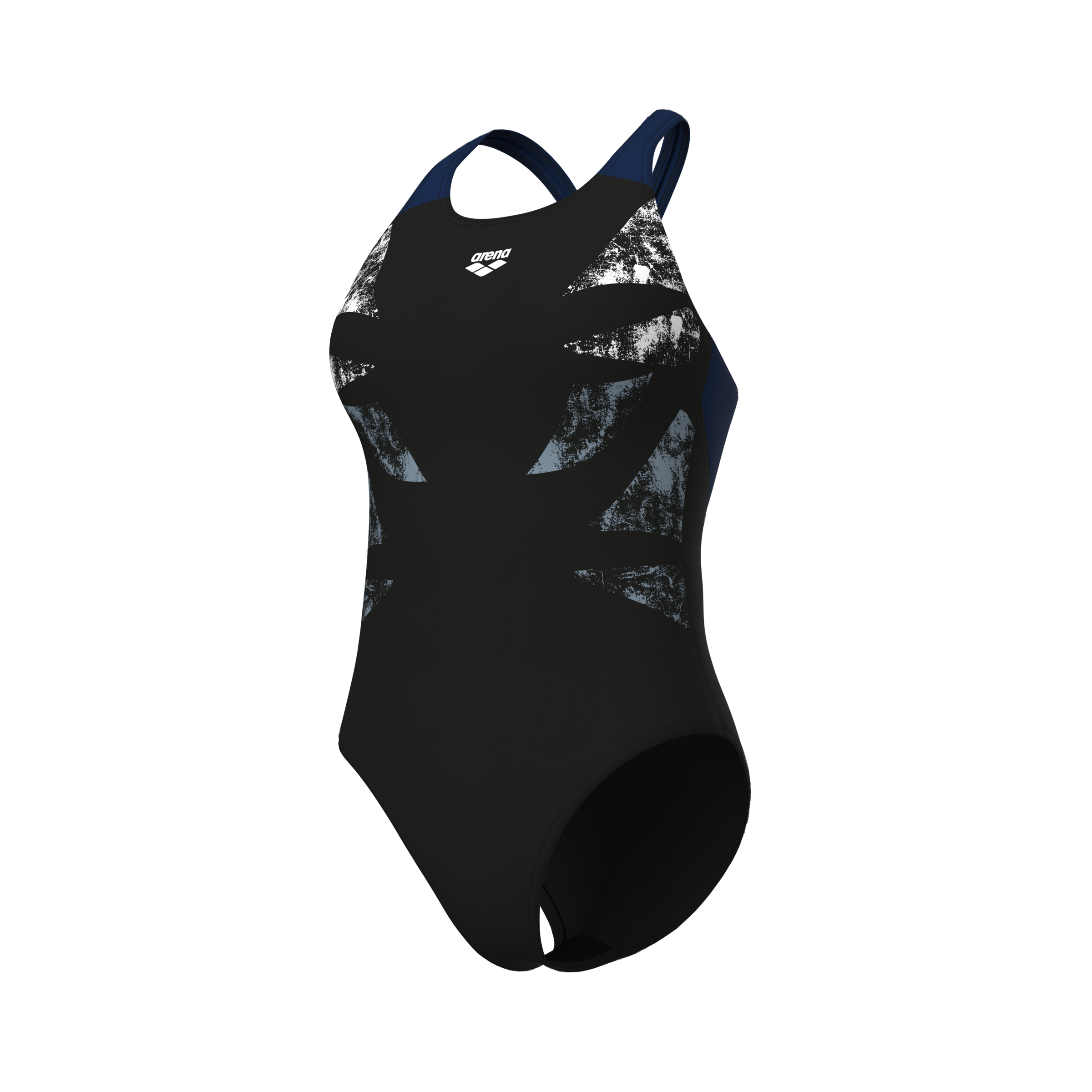 Arena Badeanzug »WOMEN'S ARENA GRAPHIC SWIMSUIT V BACK L« 1 Stk. sportlich, für sportliche Aktivitäten, mit Elasthan-Anteil