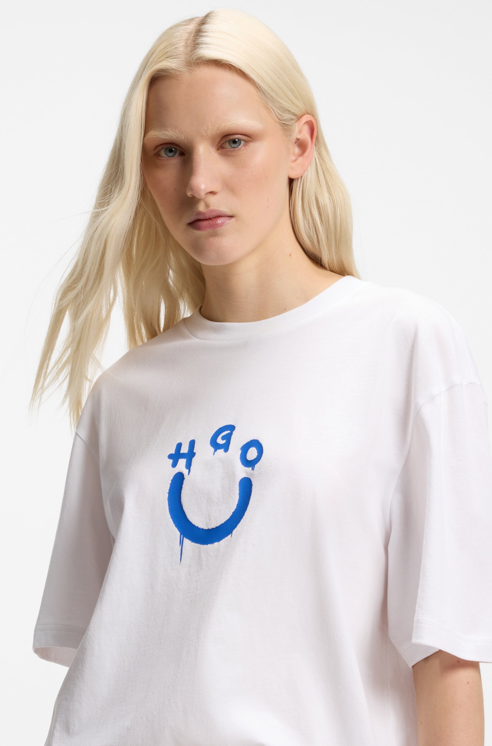 HUGO Blue T-Shirt »Norizom« Rundhalsausschnitt, reine Baumwolle, Regular Fit