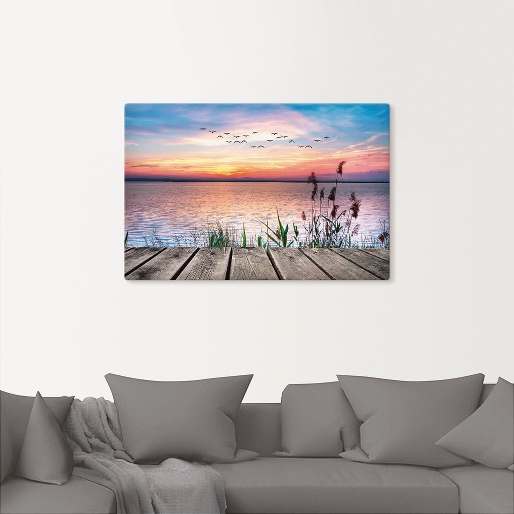 Artland Wandbild »Der See in den Farben der Wolken«, Gewässer, (1 St.)