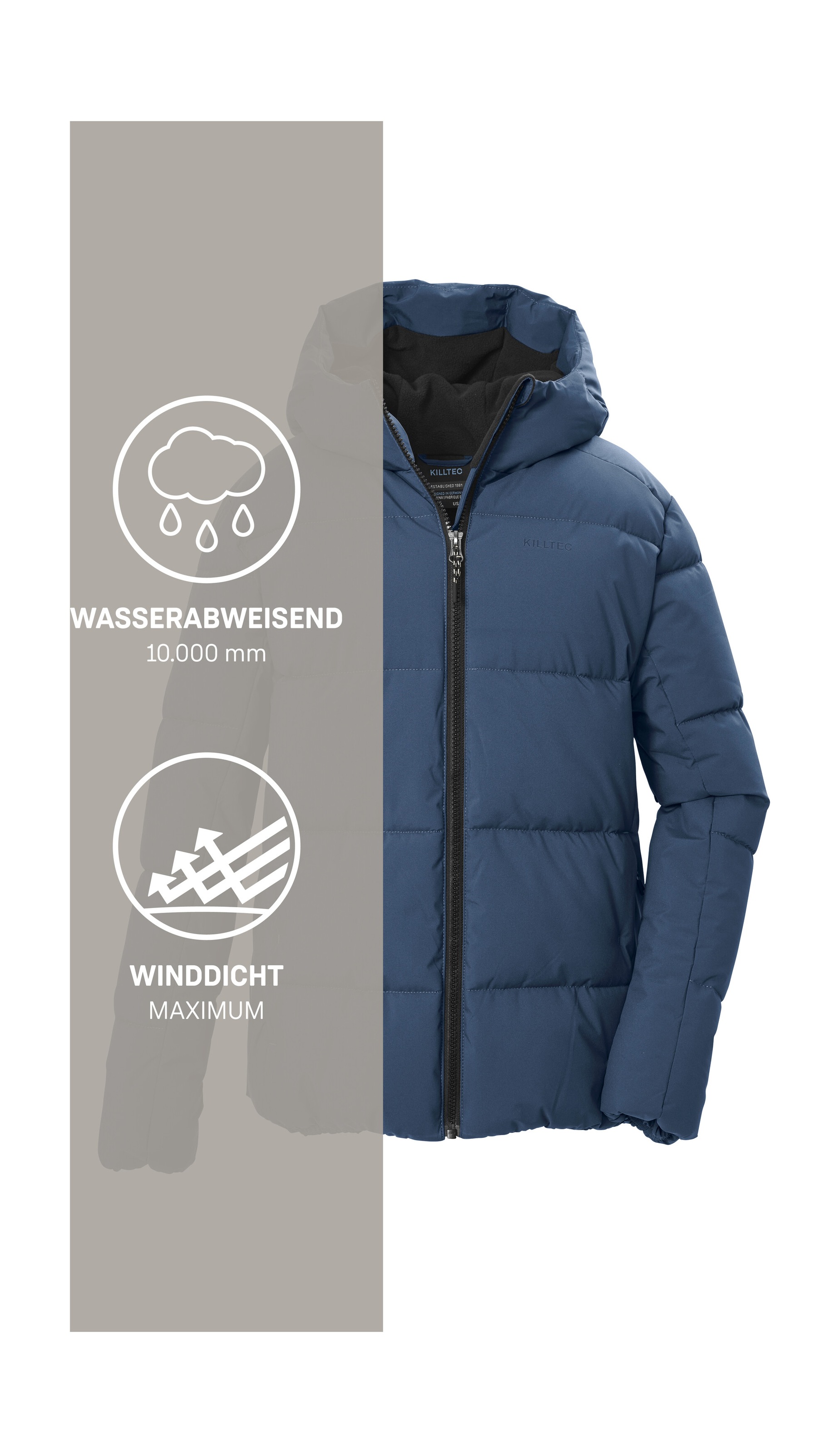 Killtec Steppjacke »KOW 146 BYS QLTD JCKT« Winddichte, wasserabweisende Kinderjacke mit Fleece-Innenfutter