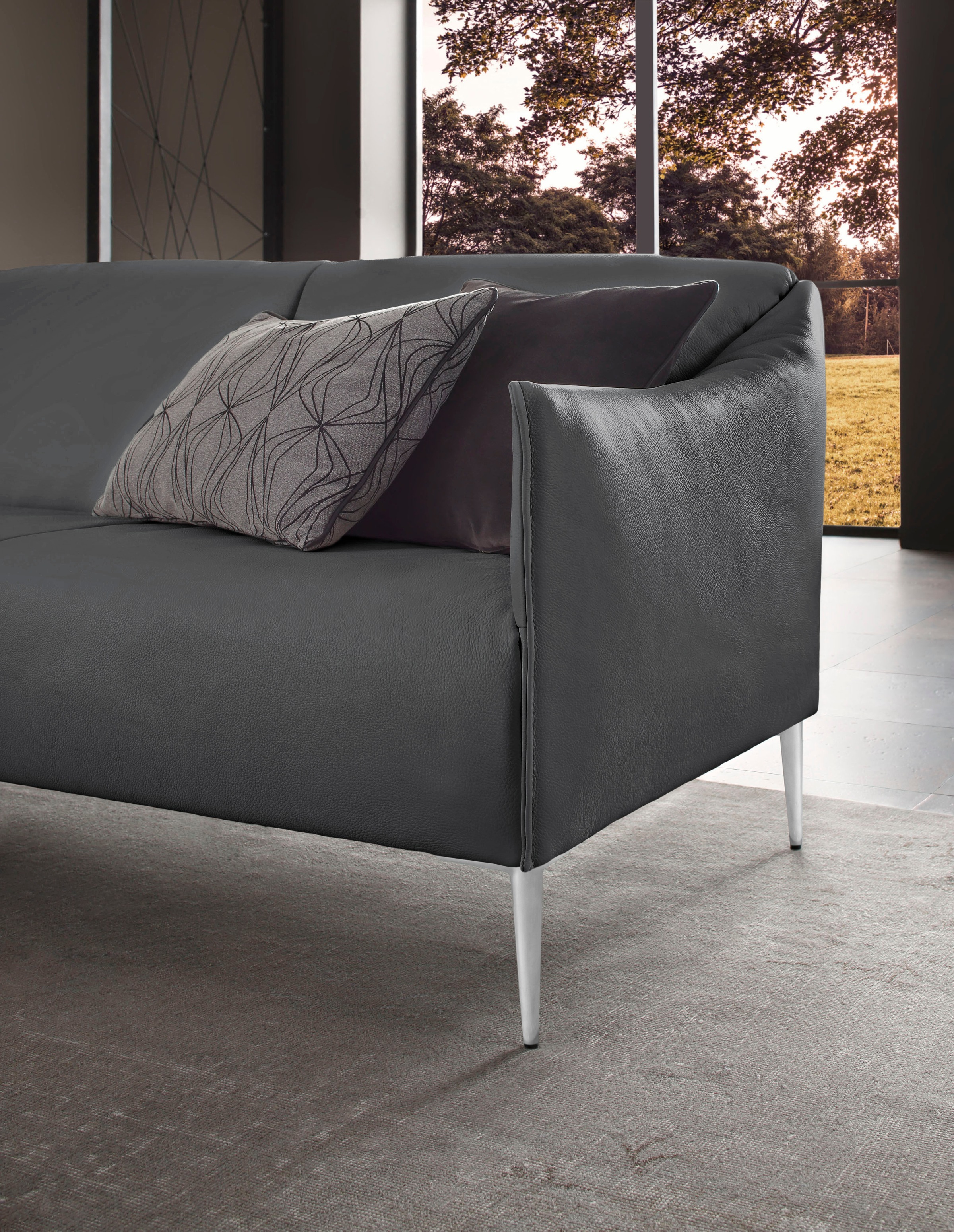 W.SCHILLIG 2-Sitzer »sally«, mit Metallfüßen in Chrom glänzend, Breite 154 cm