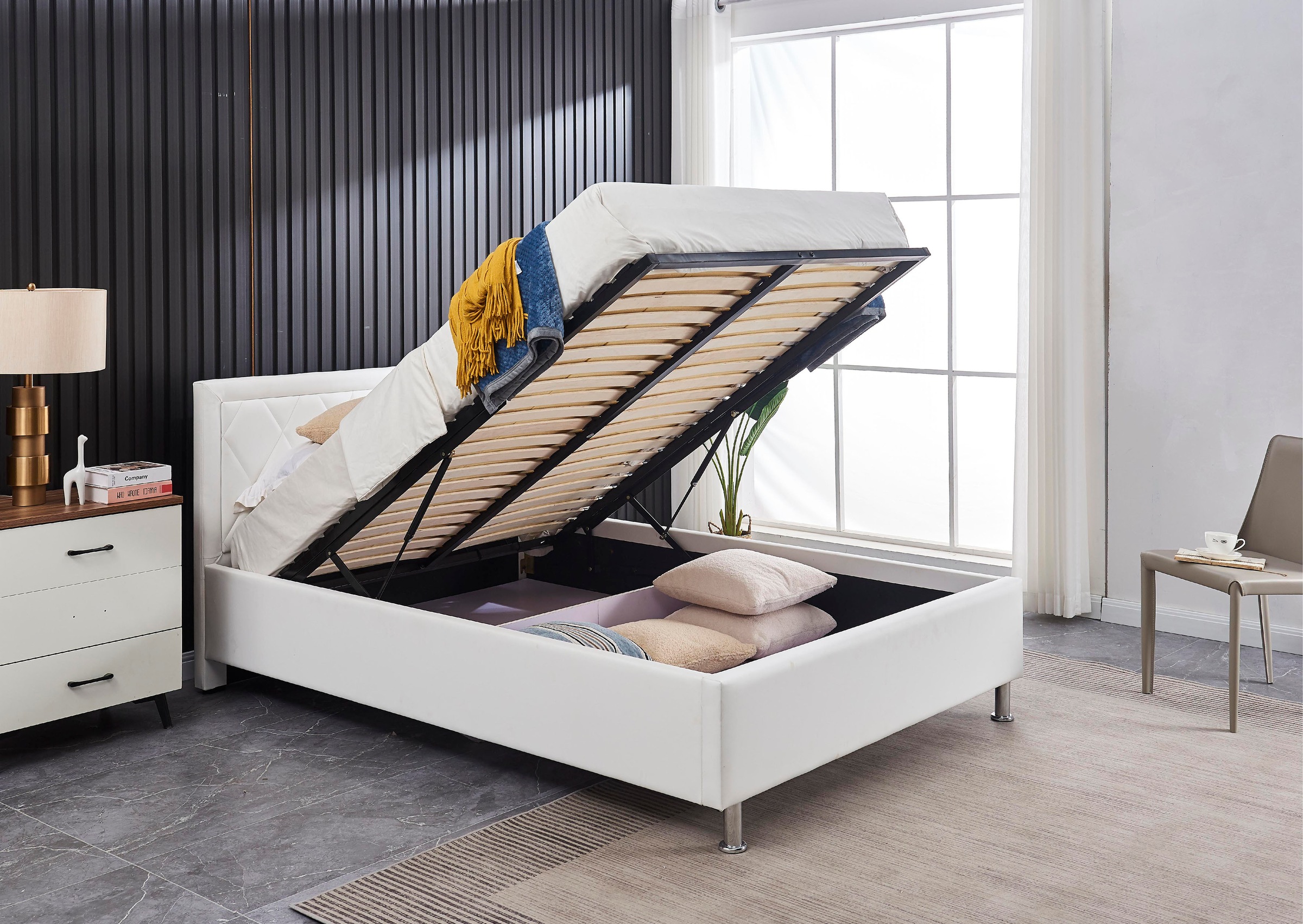 ATLANTIC home collection Polsterbett »Johanna«, mit Lattenrost und Bettkasten