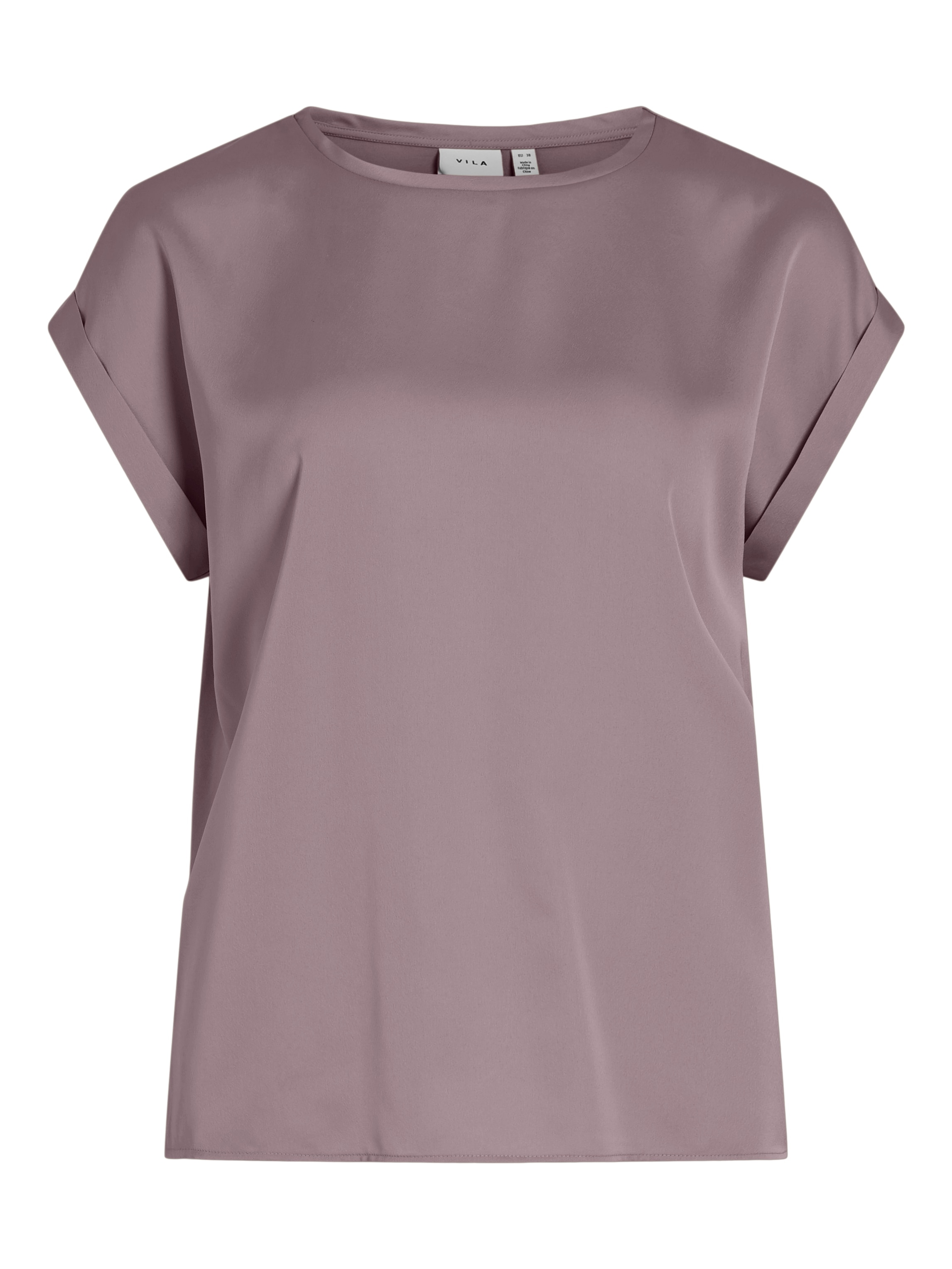Vila Kurzarmshirt »VIELLETTE S/S SATIN TOP - NOOS«, Satin Optik