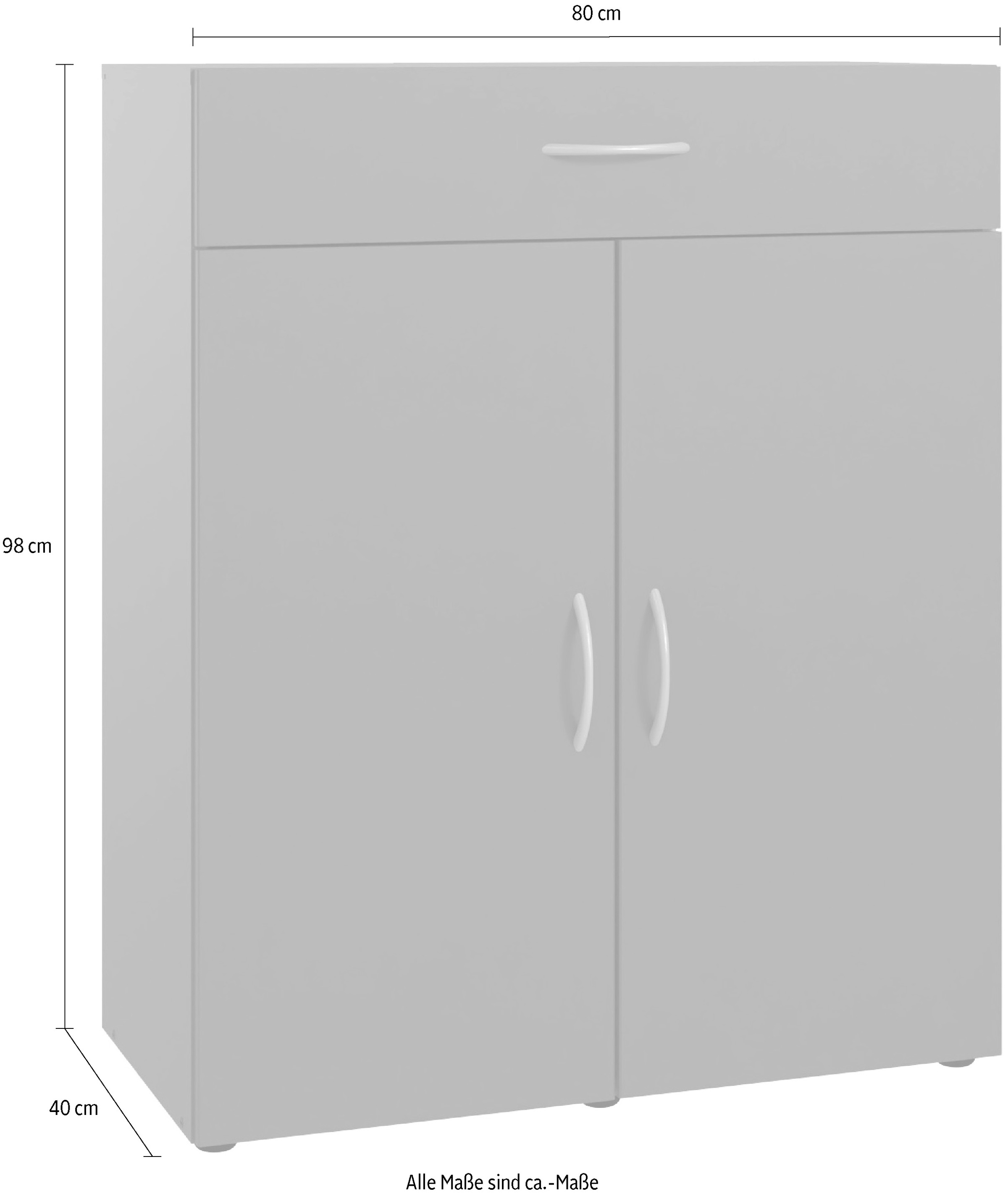 Wimex Kombikommode »Multiraumkonzept Schrank Garderobe Sideboard«, (Dein Schranksystem individuell zusammenstellen), Schubkästen auf Metallschienen