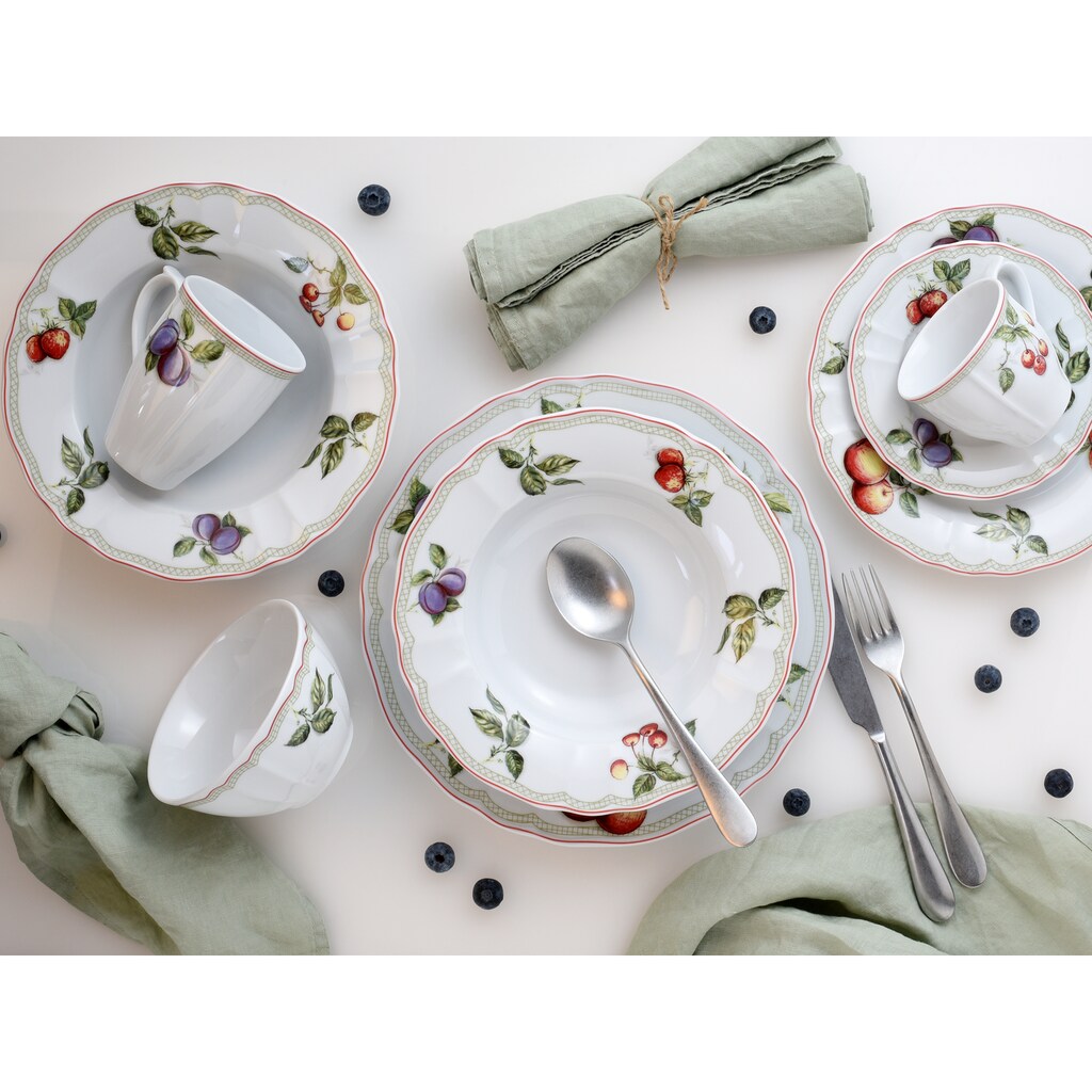 CreaTable Kombiservice »Geschirr-Set Flora Orchard«, (Set, 30 tlg., Kaffeeservice und Tafelservice im Set, für 6 Personen), Service, 30 Teile, für 6 Personen