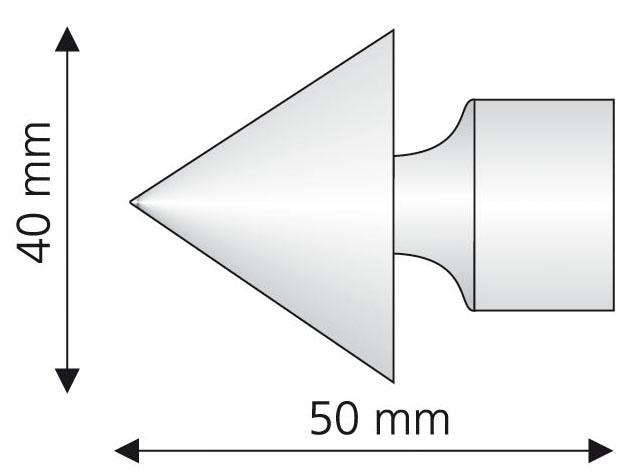 Liedeco Gardinenstangen-Endstück »Kegel mit Rohraufnahme«, (Set, 2 St.),  für Gardinenstangen Ø 16 mm