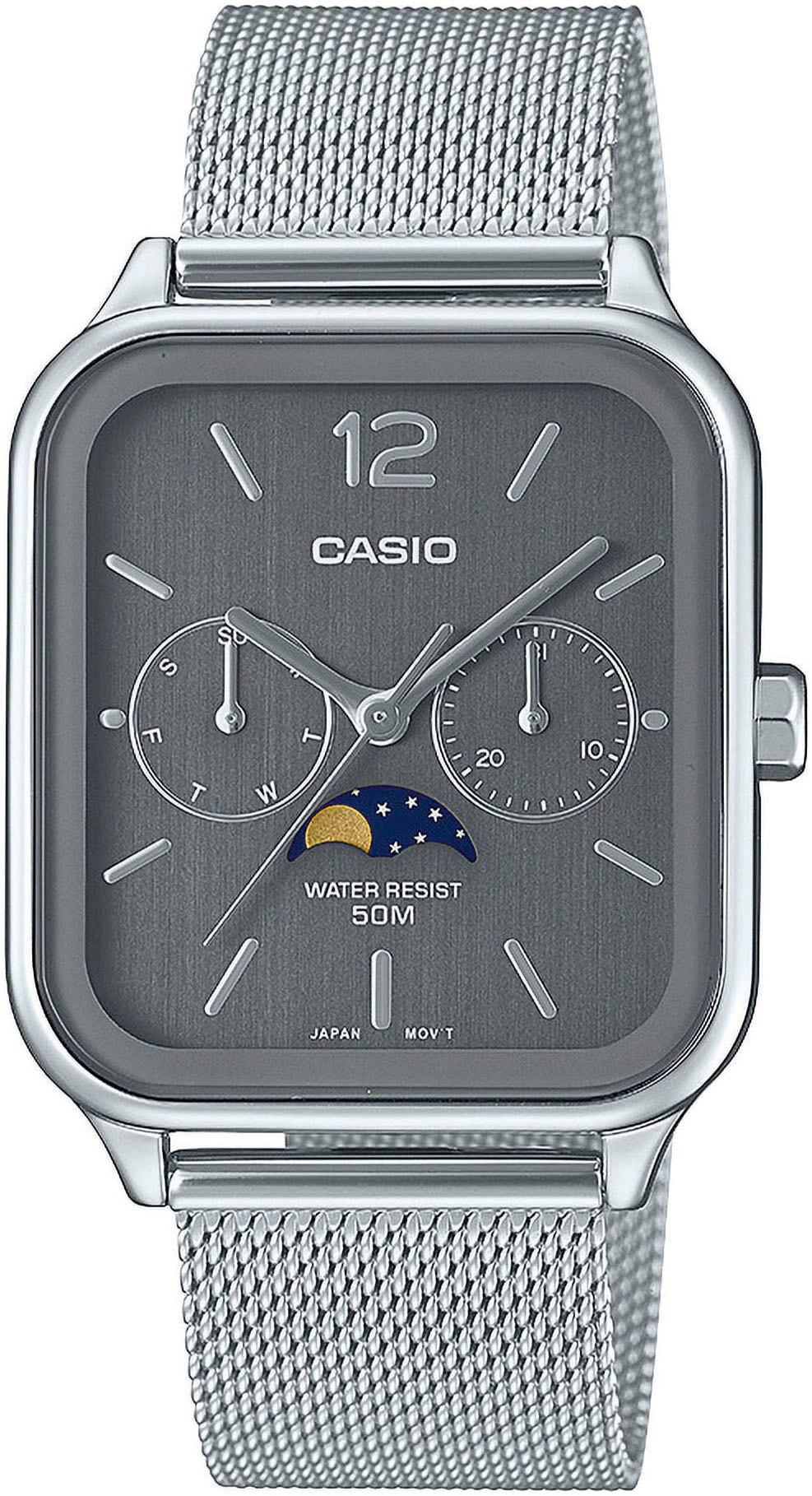 CASIO TIMELESS COLLECTION Quarzuhr, Armbanduhr, Herrenuhr, Damenuhr, Datum, Mondphase