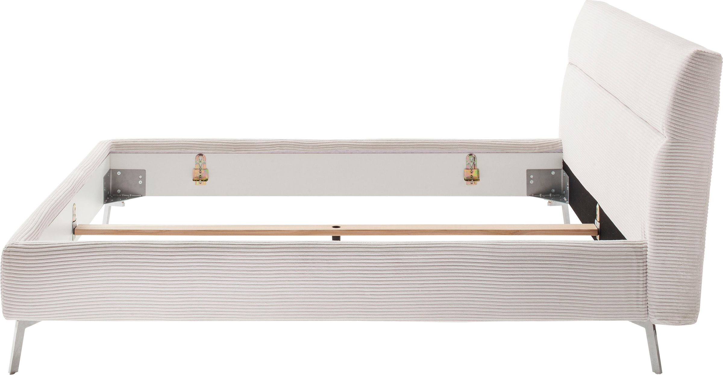 Home affaire Polsterbett »Elvo, weichgepolstertes Kopfteil, wahweise Überlänge, 140-200 cm breit« inkl. 7-fache Einlegetiefenverstellung & saugroboterfreundliche Höhe