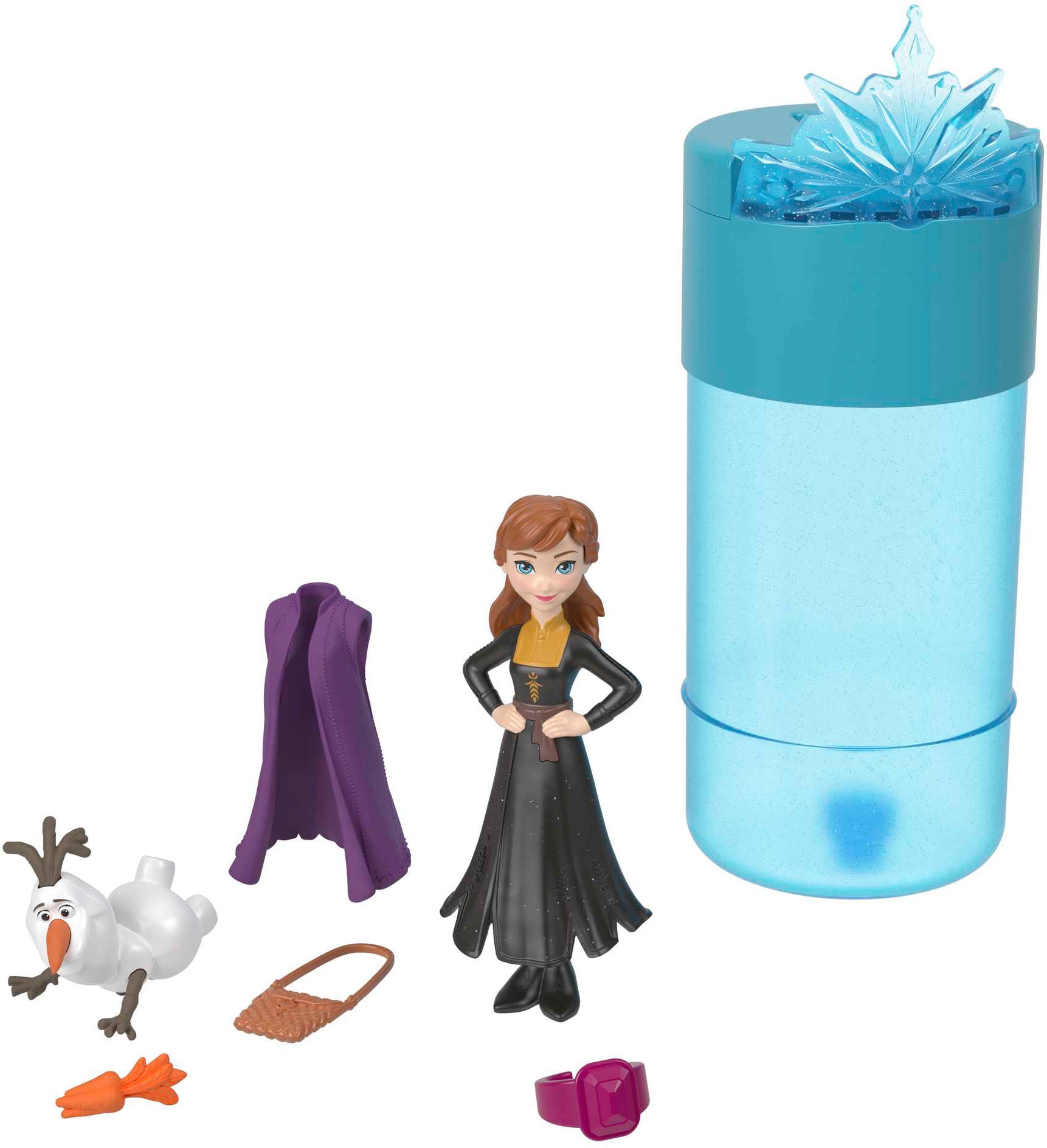 Mattel® Minipuppe »Disney Die Eiskönigin, Snow Color Reveal mit Überraschungen«, (Set), kleine Puppen