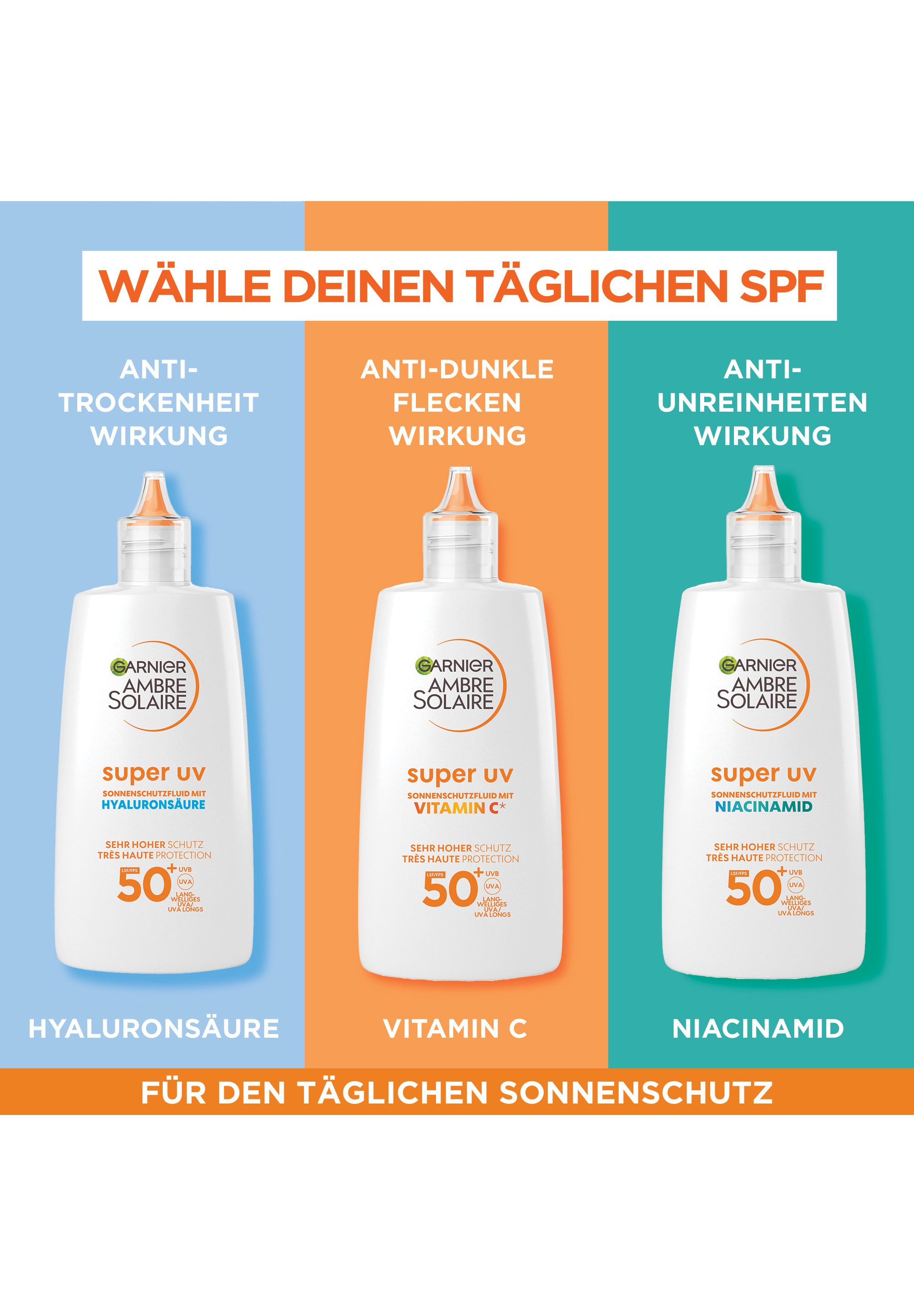 GARNIER Sonnenschutzfluid »GARNIER AMBRE SOLAIRE SUPER UV«