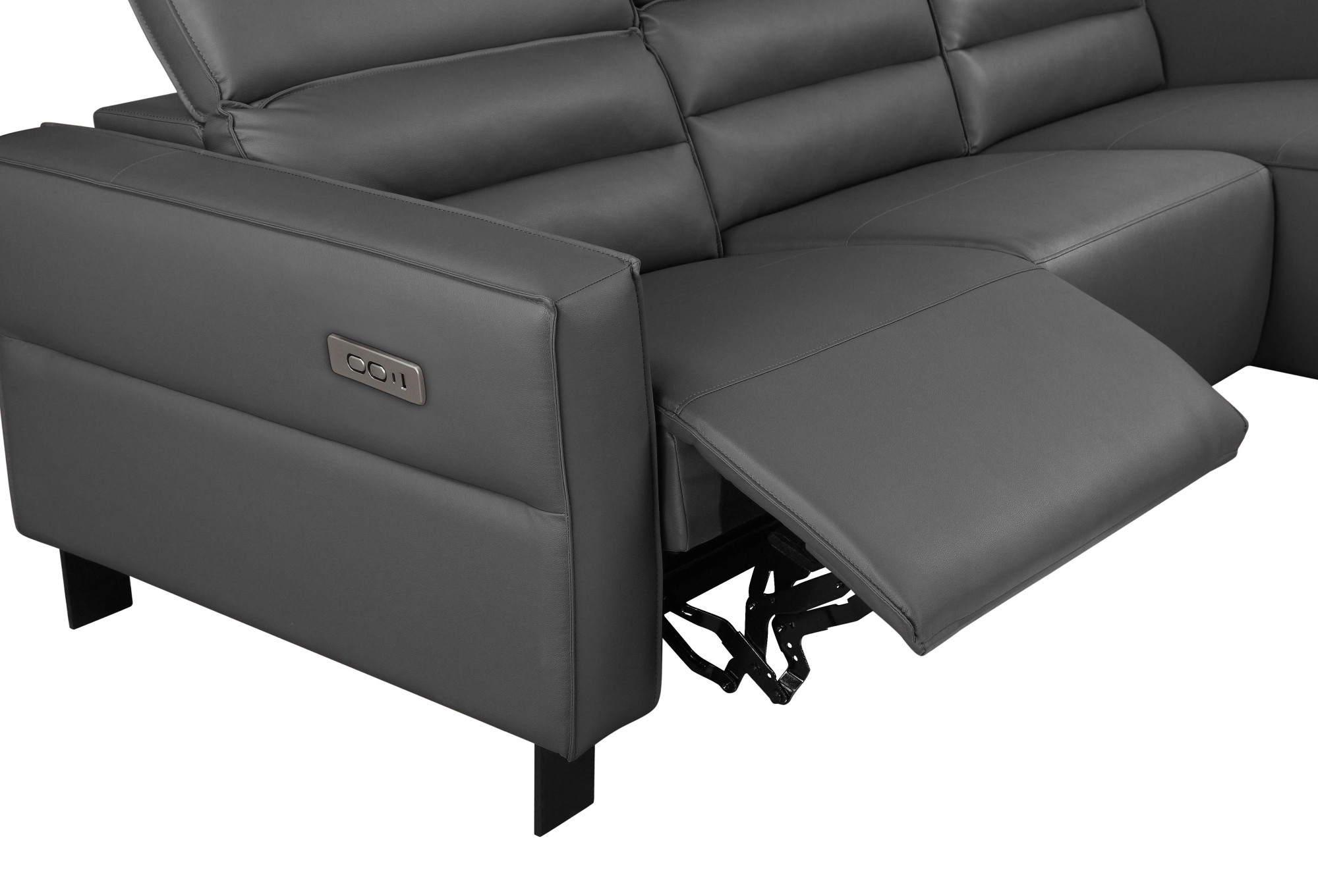 Places of Style Ecksofa »Carpari, L-Form, 263 cm, manuelle o. elektrische Relaxfunktion,«, USB A/C und Kopfteilverstellung