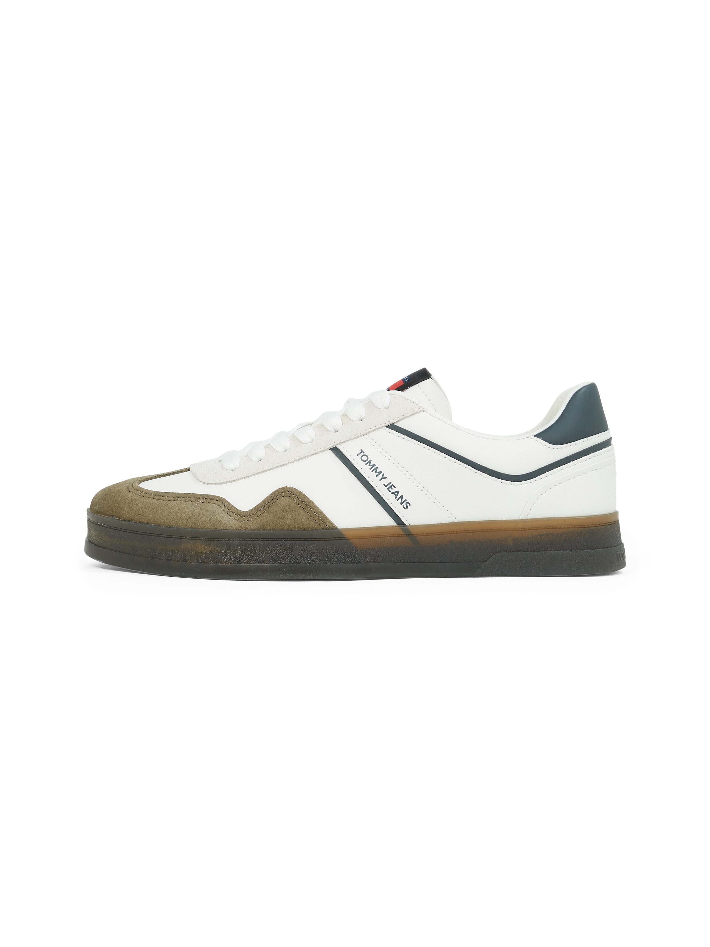 Tommy Jeans Plateausneaker »THE GREENWHICH RETRO«, Freizeitschuh, Halbschuh, Schnürschuh mit farbigen Kontrastbesätzen