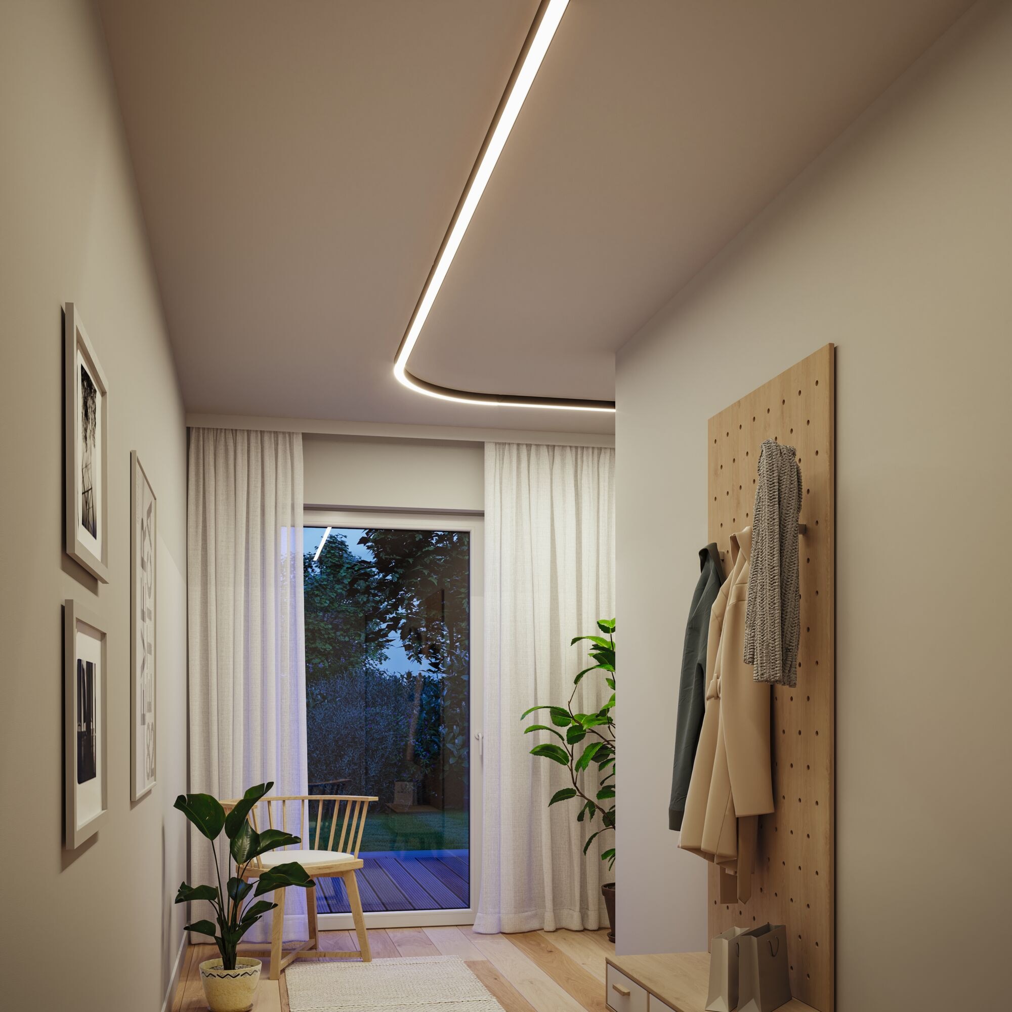Paulmann Schienensystem-Leuchten »Linion Lichtkanal 90 ° 2x750lm 3000K« LED-Modul 1 Stk. Warmweiß