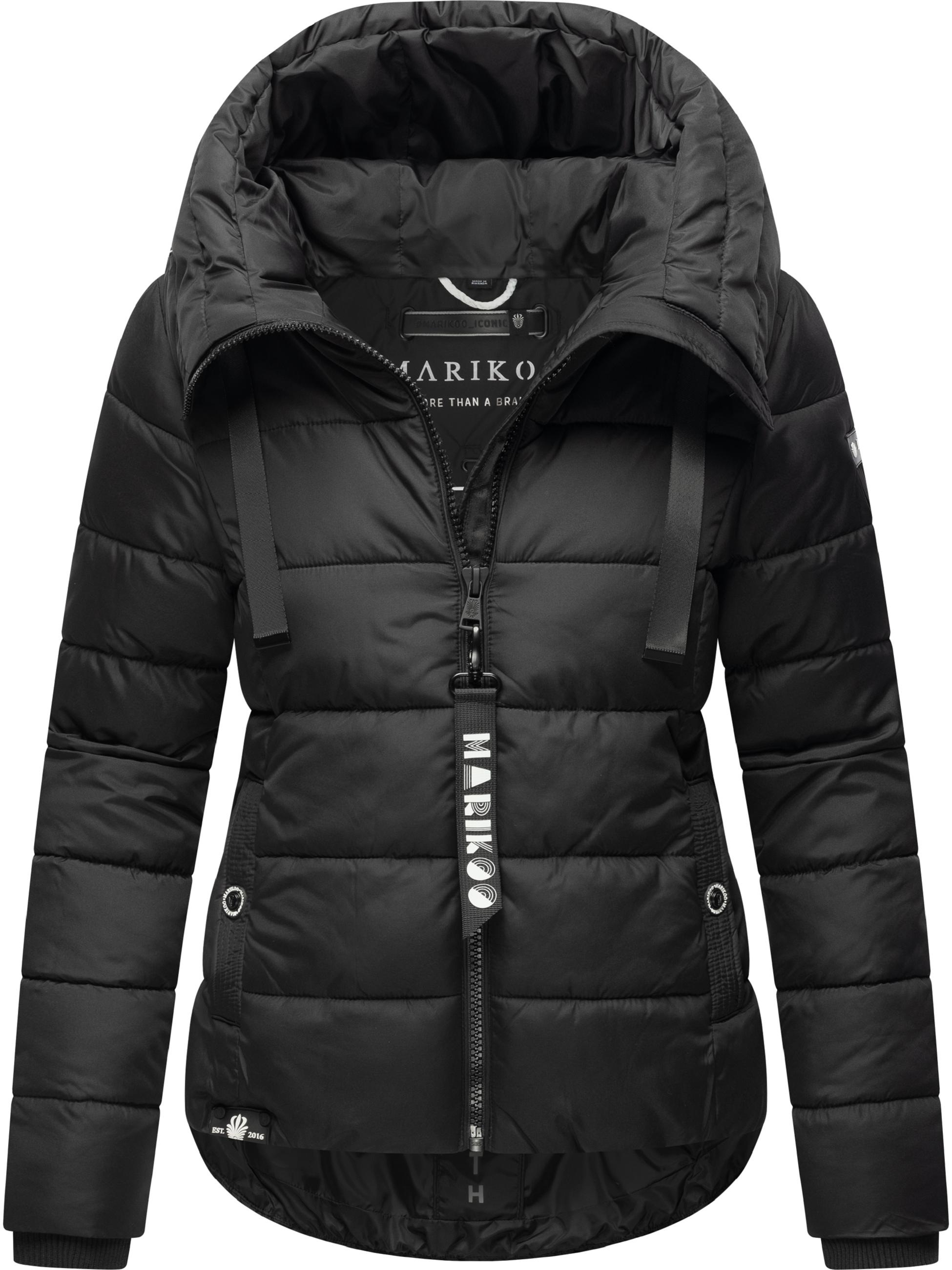 Marikoo Steppjacke »Steppjacke Amayaa-1« mit Kapuze Gesteppte Damen Jacke mit großer Kapuze