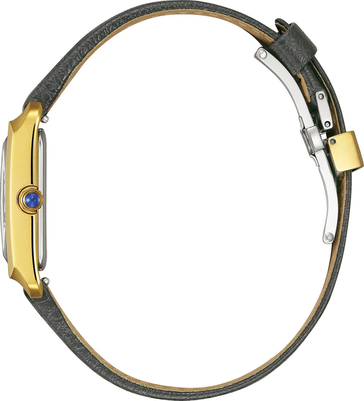 Citizen Solaruhr »Citizen L«, Armbanduhr, Damenuhr, Lederarmband, analog, Batterie-Entladungsanzeige