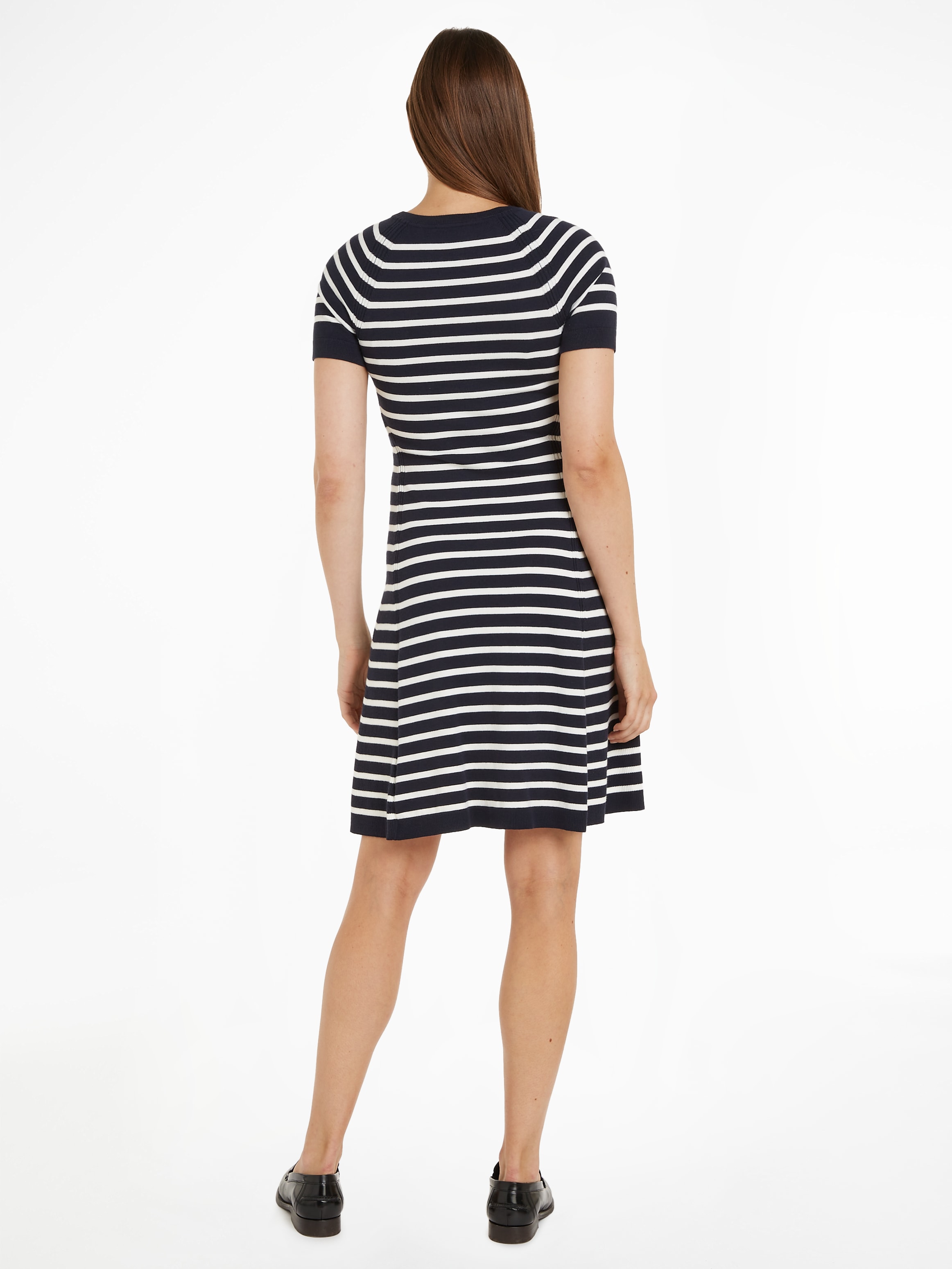 Tommy Hilfiger Jerseykleid »CO JERSEY STITCH F&F DRESS«, mit Logostickerei auf der Brust