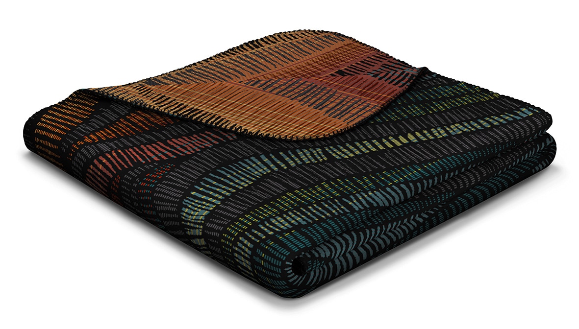Biederlack Wohndecke "Vivid Waves" kuscheliger Blickfang