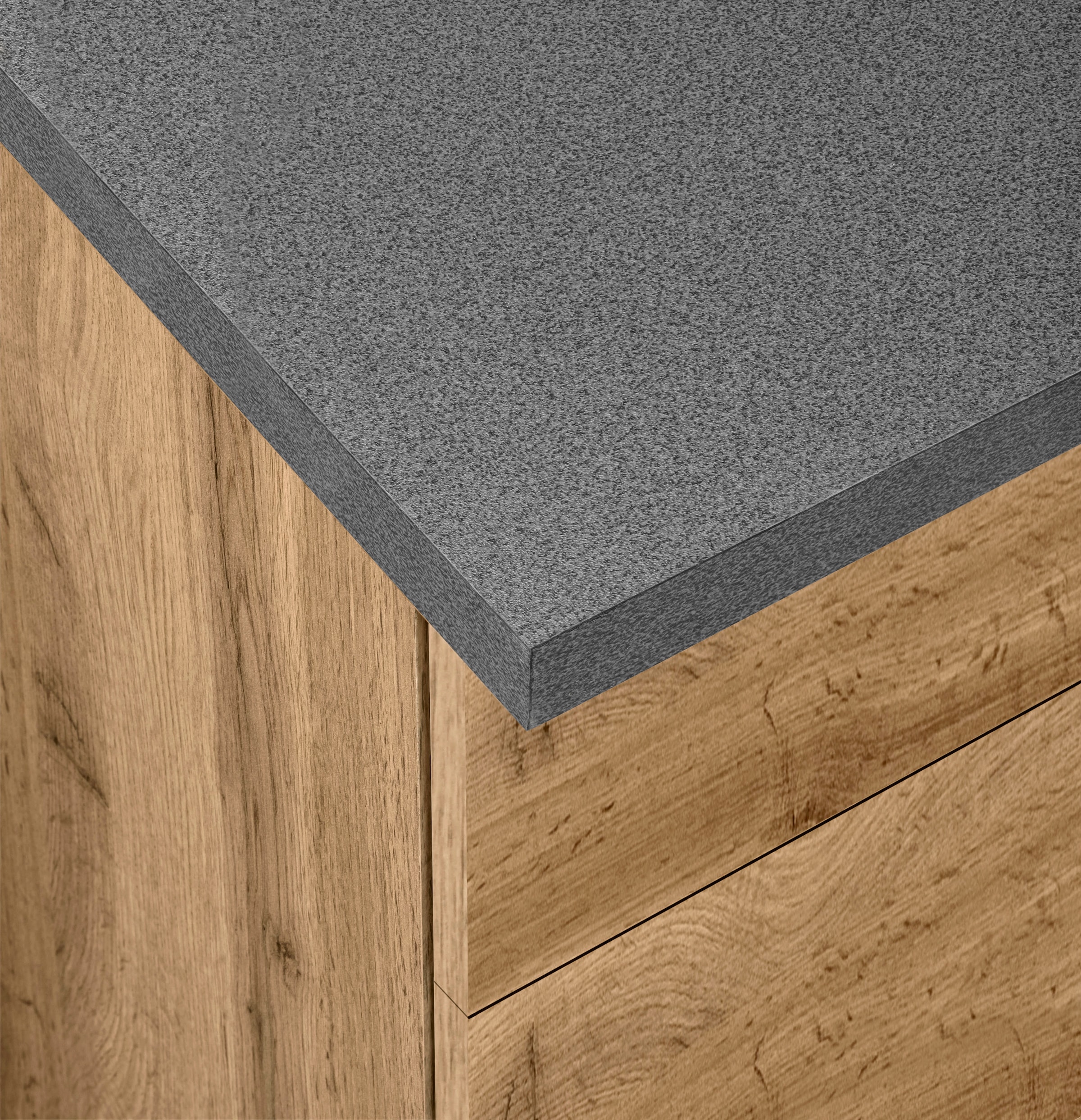 KOCHSTATION Küchenzeile »KS-Colmar« mit E-Geräten, Breite 210 cm