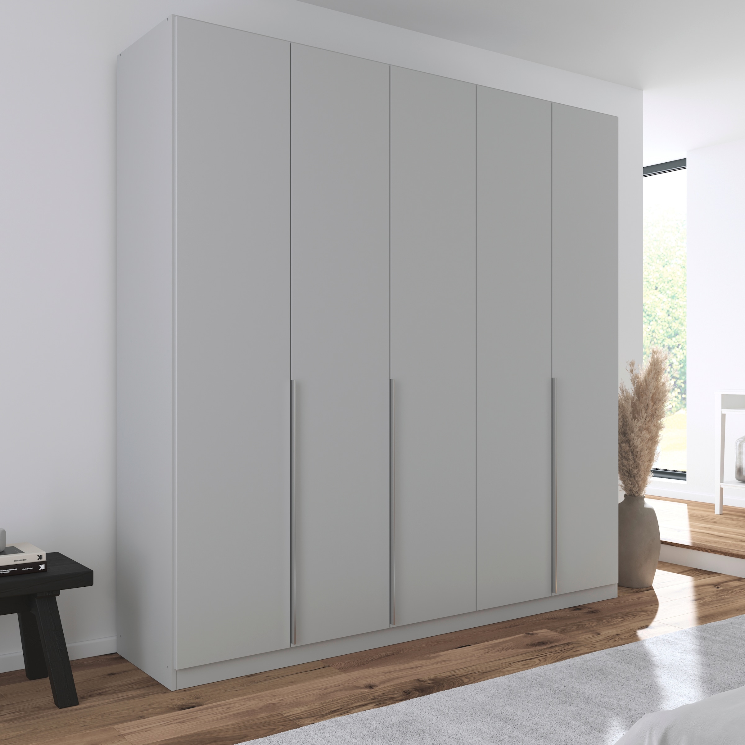 rauch Drehtürenschrank »Kleiderschrank Schrank Garderobe AGORDO TOPSELLER Schlafzimmer«, (in zwei Griff-Farben mit Dekor- oder Hochglanzfront), durchdachte Innenausstattung, in 6 Breiten und 2 Höhen MADE IN GERMANY
