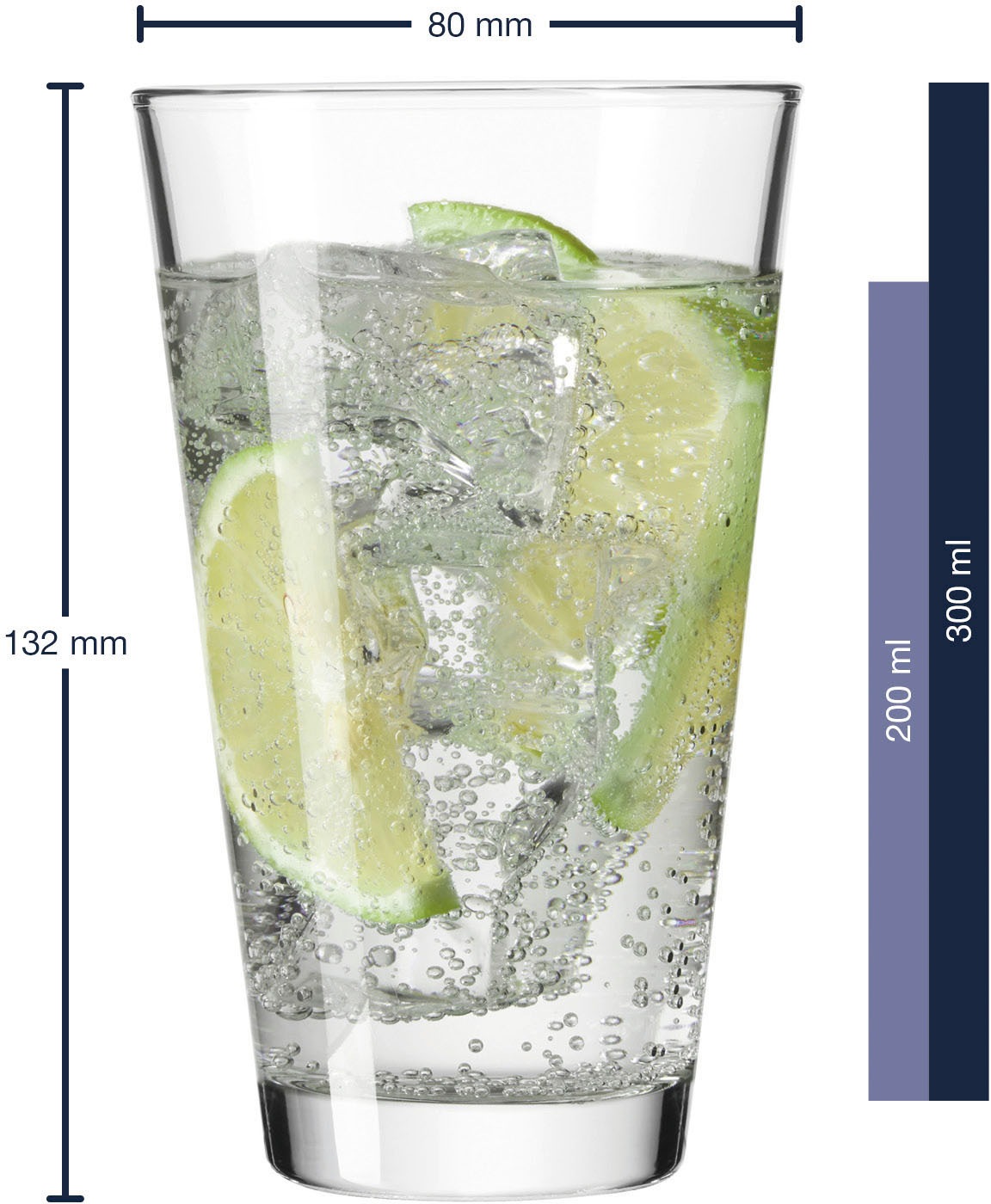 LEONARDO Longdrinkglas »CIAO«, (Set, 18 tlg.), 300 ml, 18-teilig
