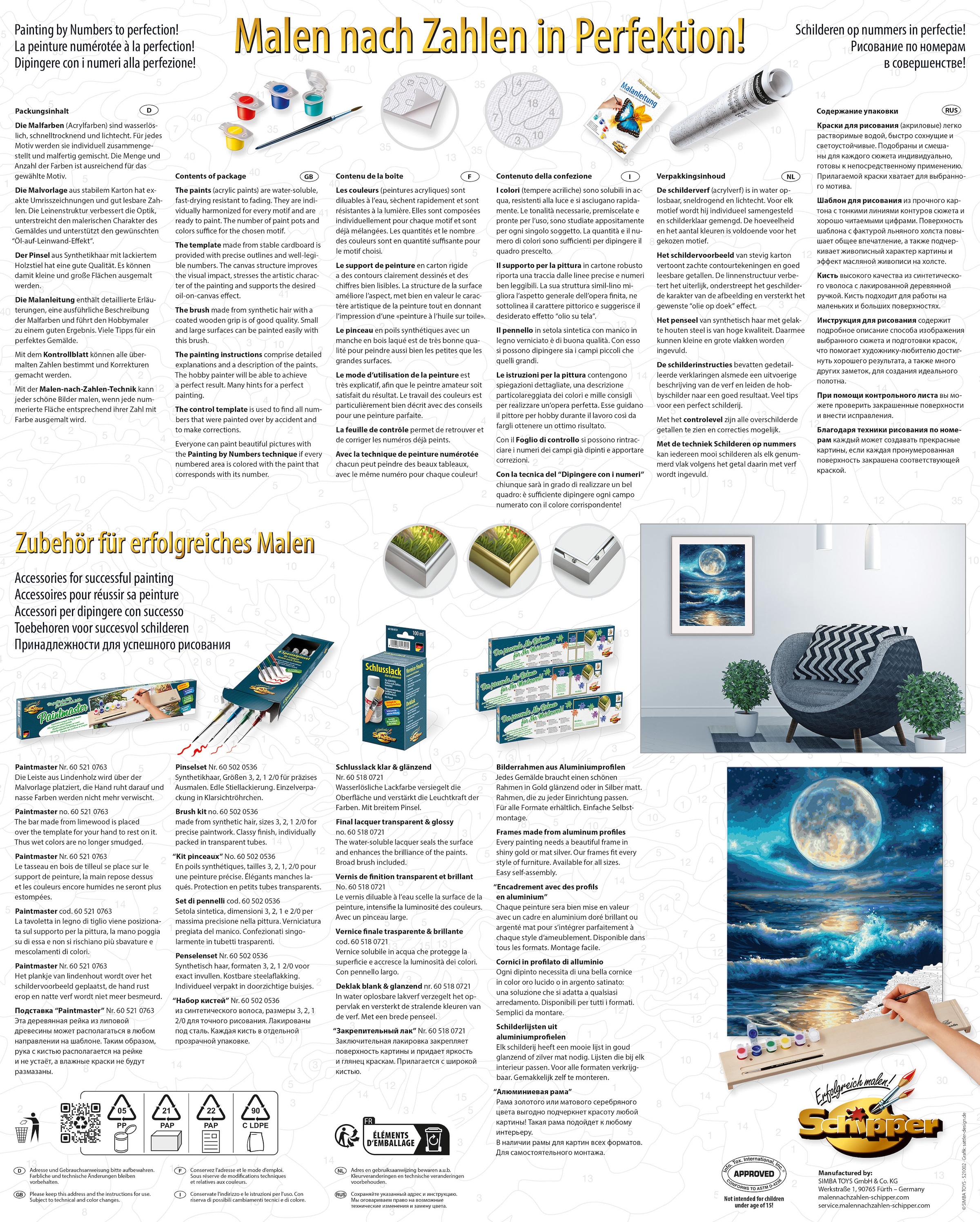 Schipper Malen nach Zahlen »Meisterklasse Premium - Magie des Mondes« Made in Germany