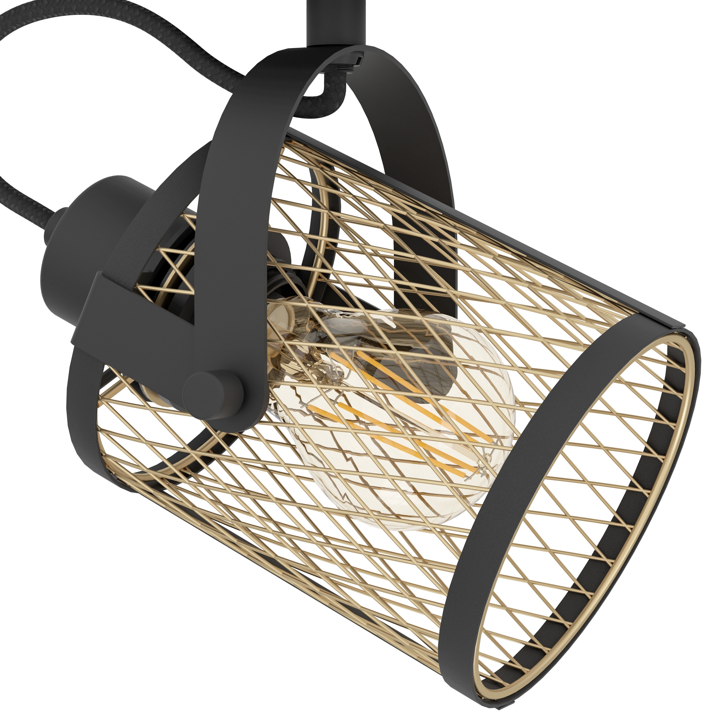 EGLO Deckenspot »DELLOW Spotlampe - Stahl - E27 - 1X40W - IP20« E27 1 Stk. Wandlampe, Wandleuchte, schwenkbarer Strahler, L18 x B11 x H20 cm