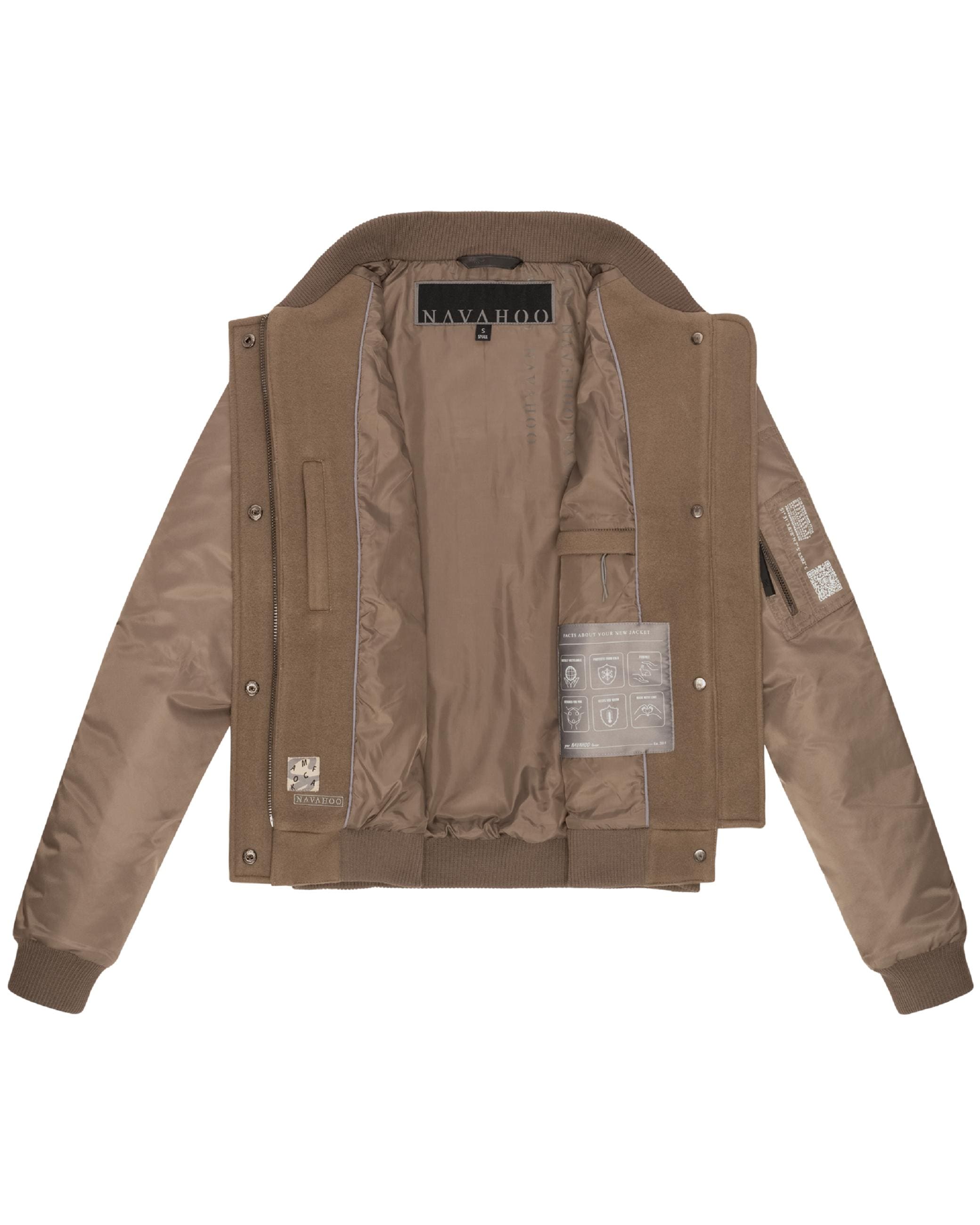 Navahoo Bomberjacke »Bomberjacke Willstehaben 14«, ohne Kapuze, angesagte Collegejacke mit Ärmeltasche