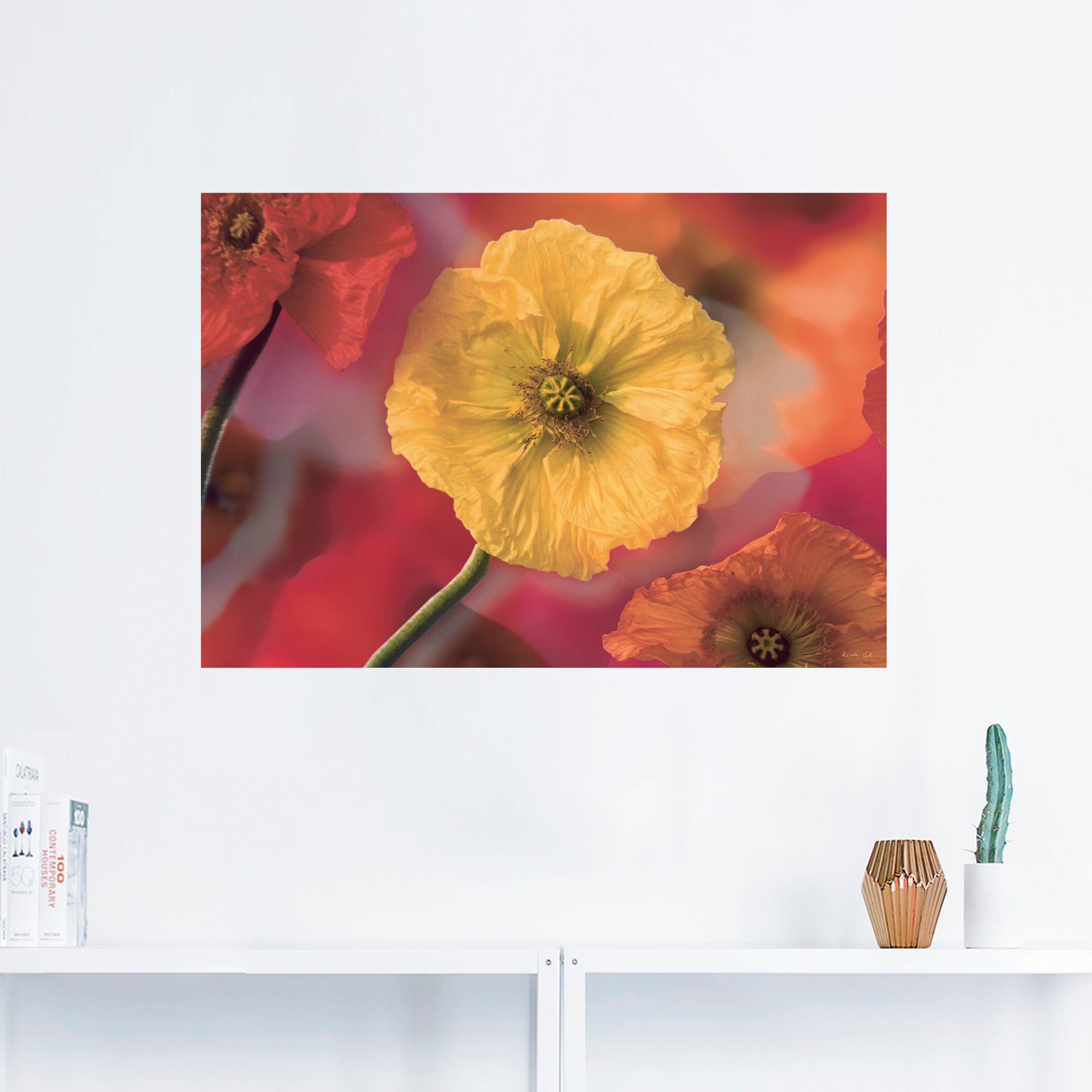 Poster Mohnblumen«, bestellen versch. in Raten Leinwandbild, (1 als Wandaufkleber Wandbild Blumenbilder, St.), Artland auf »Fotokollage oder Größen