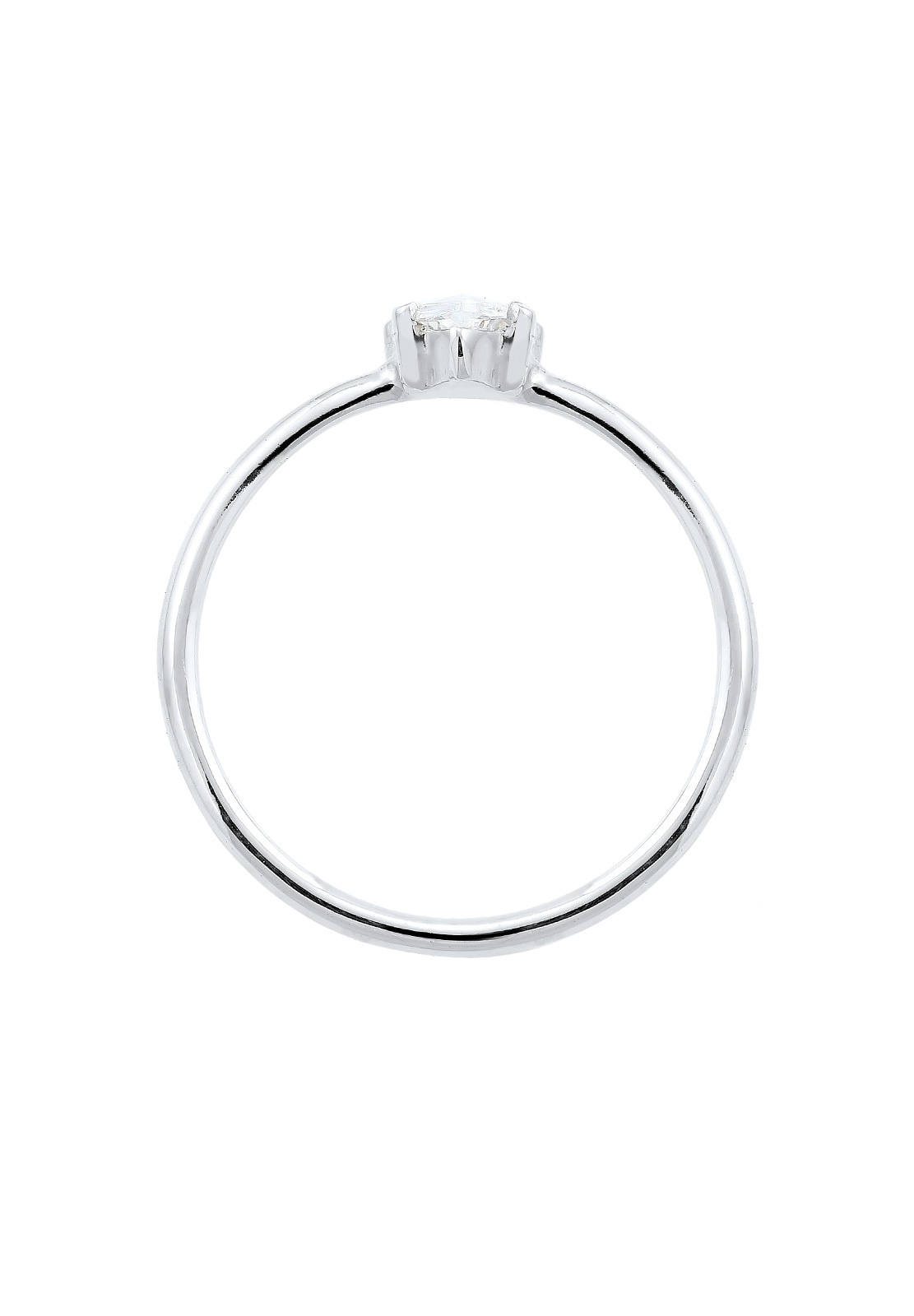 Elli Verlobungsring »Ring Verlobung Marquise Zirkonia Stein 925 Silber«