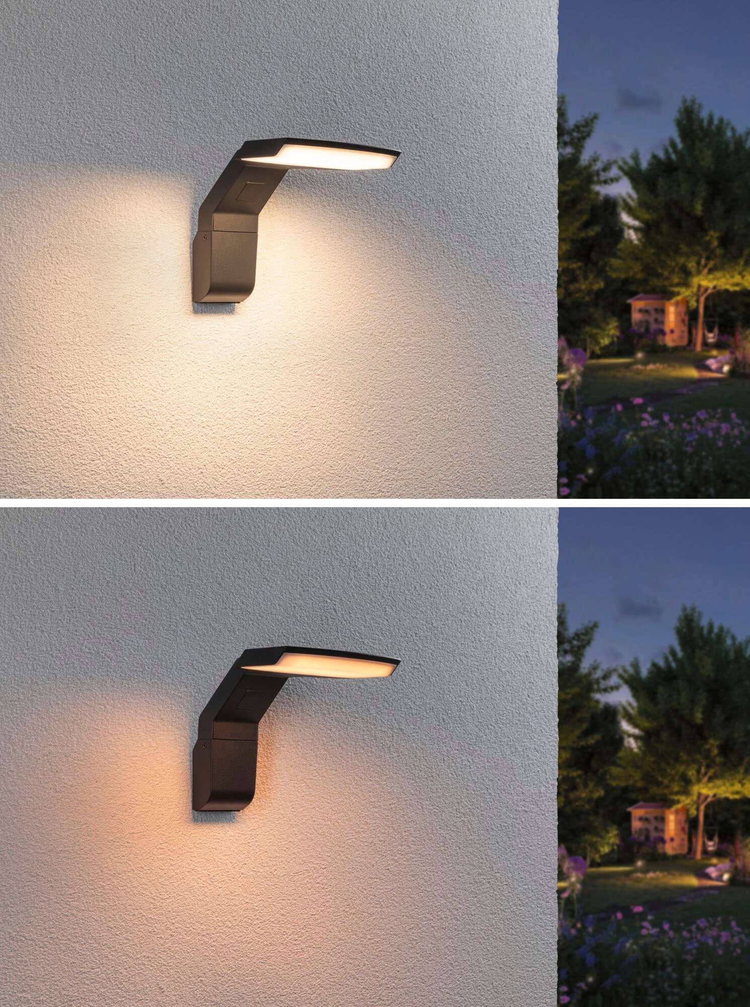 Paulmann LED Außen-Wandleuchte »Zenera 230V anthrazit 2.200 - 3.000 K«, 1 flammig, insektenfreundlich und seewasserresistent