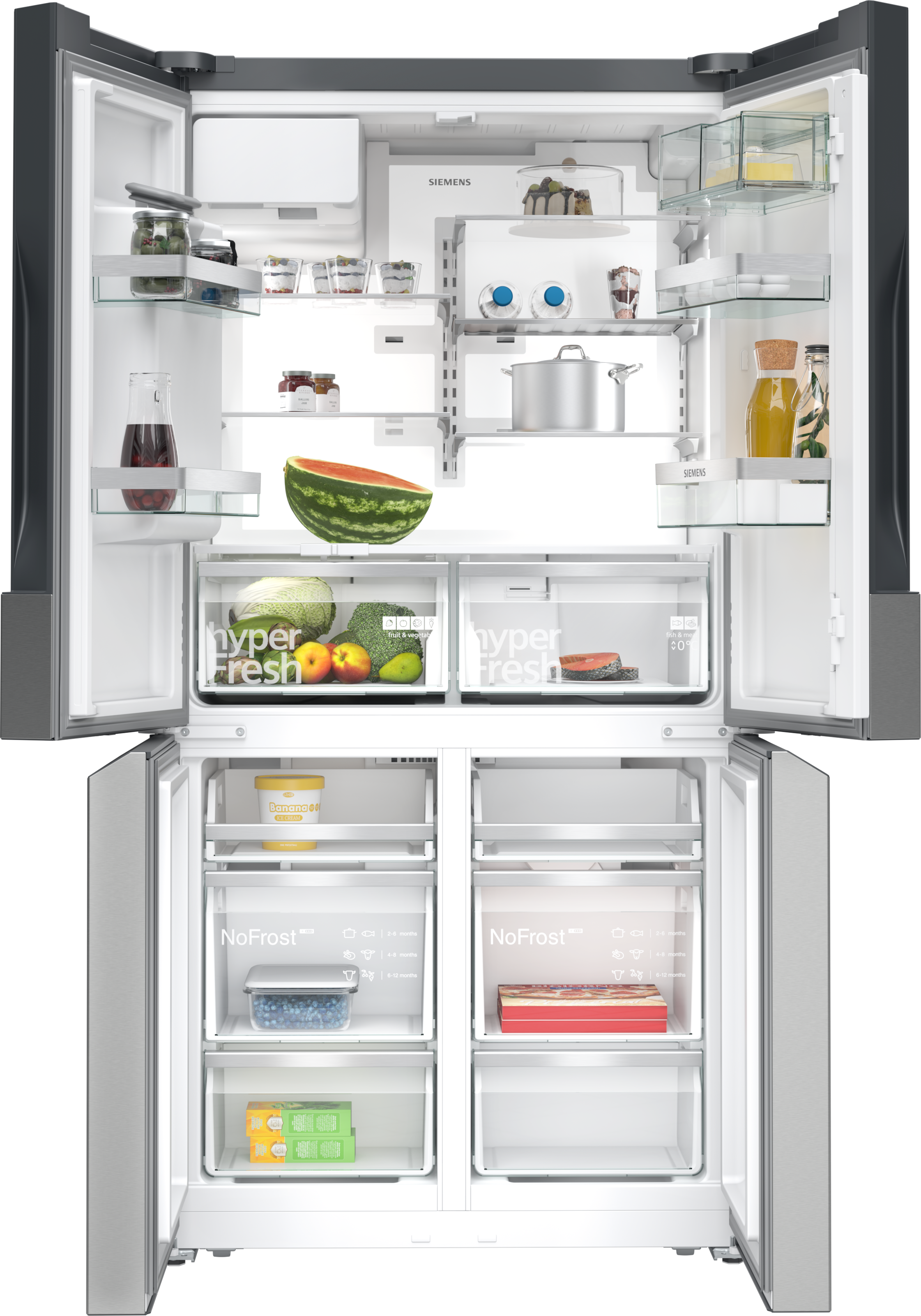 SIEMENS Multi Door iQ700 »KF96DPPEA« 183 cm hoch 90,5 cm breit