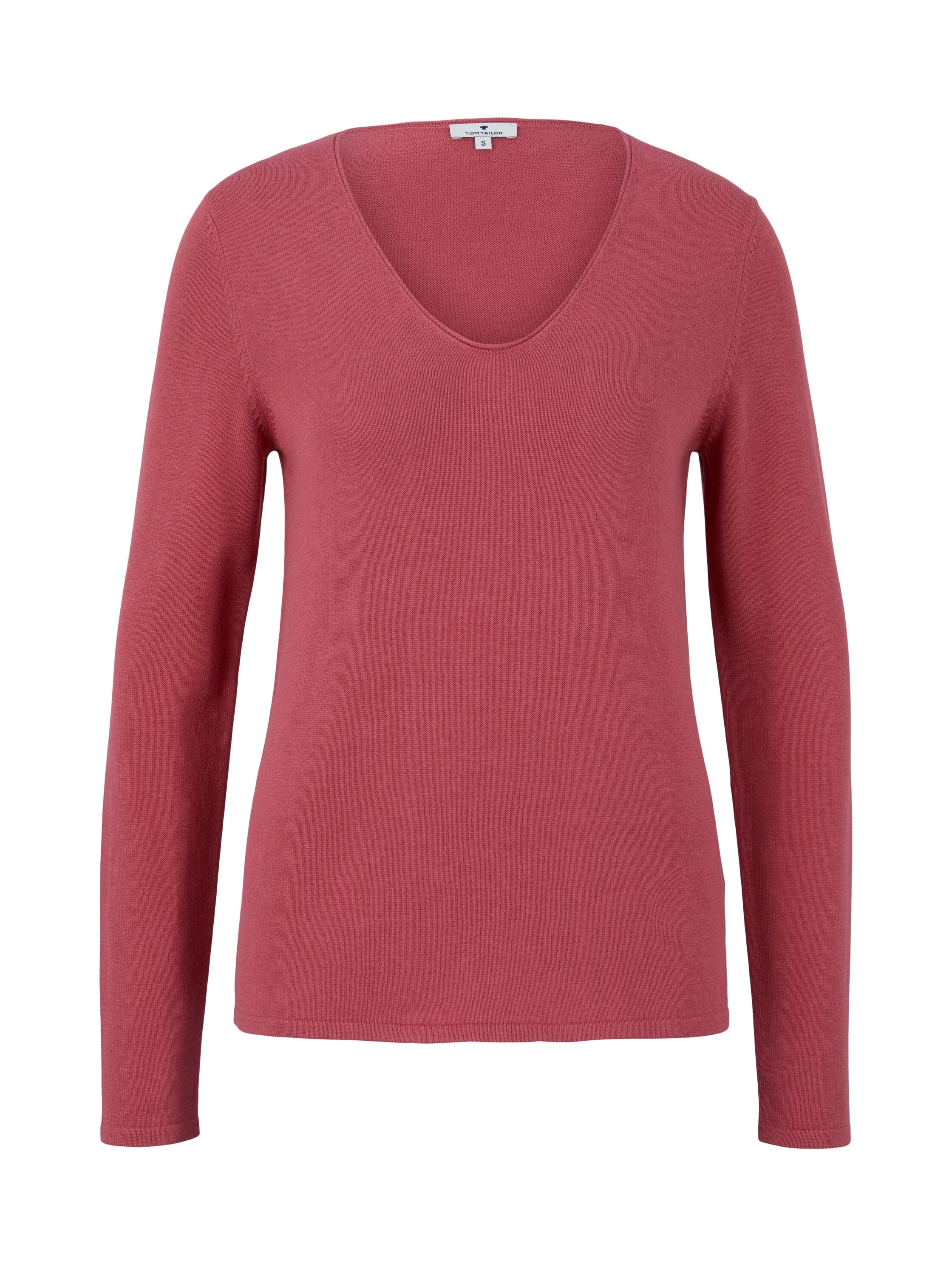 TOM TAILOR V-Ausschnitt-Pullover »Regular« mit V-Ausschnitt