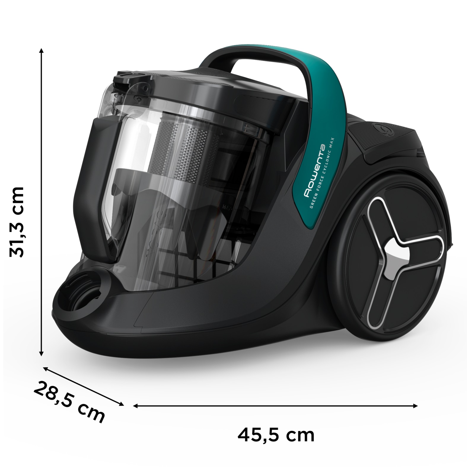 Rowenta Bodenstaubsauger »Green Force Cyclonic Max, beutellos mit XXL Fassungsvermögen, kompakt«, 750 W, beutellos, ECO-Design, sehr leise mit nur 73 dB(A), 99,98% Filtration, RO7B12
