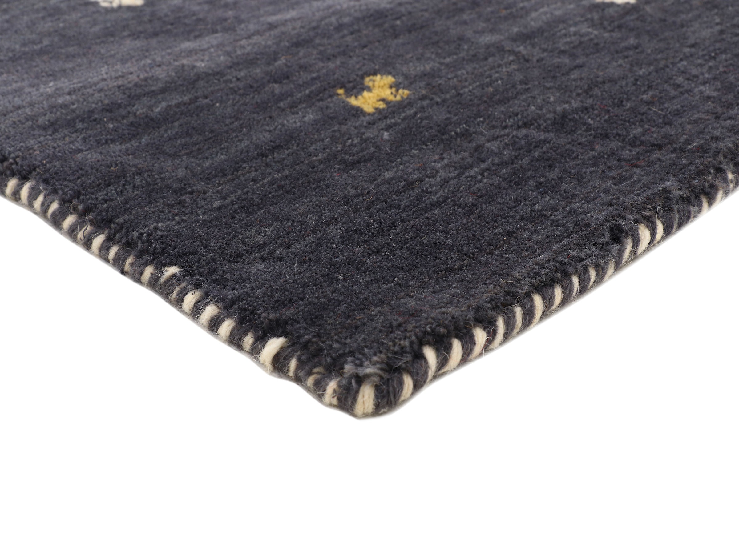 carpetfine Wollteppich »Gabbeh-Uni«, quadratisch, 15 mm Höhe, reine Wolle, handgewebt, Gabbeh Loom Tiermotiv, Sonderform Quadrat