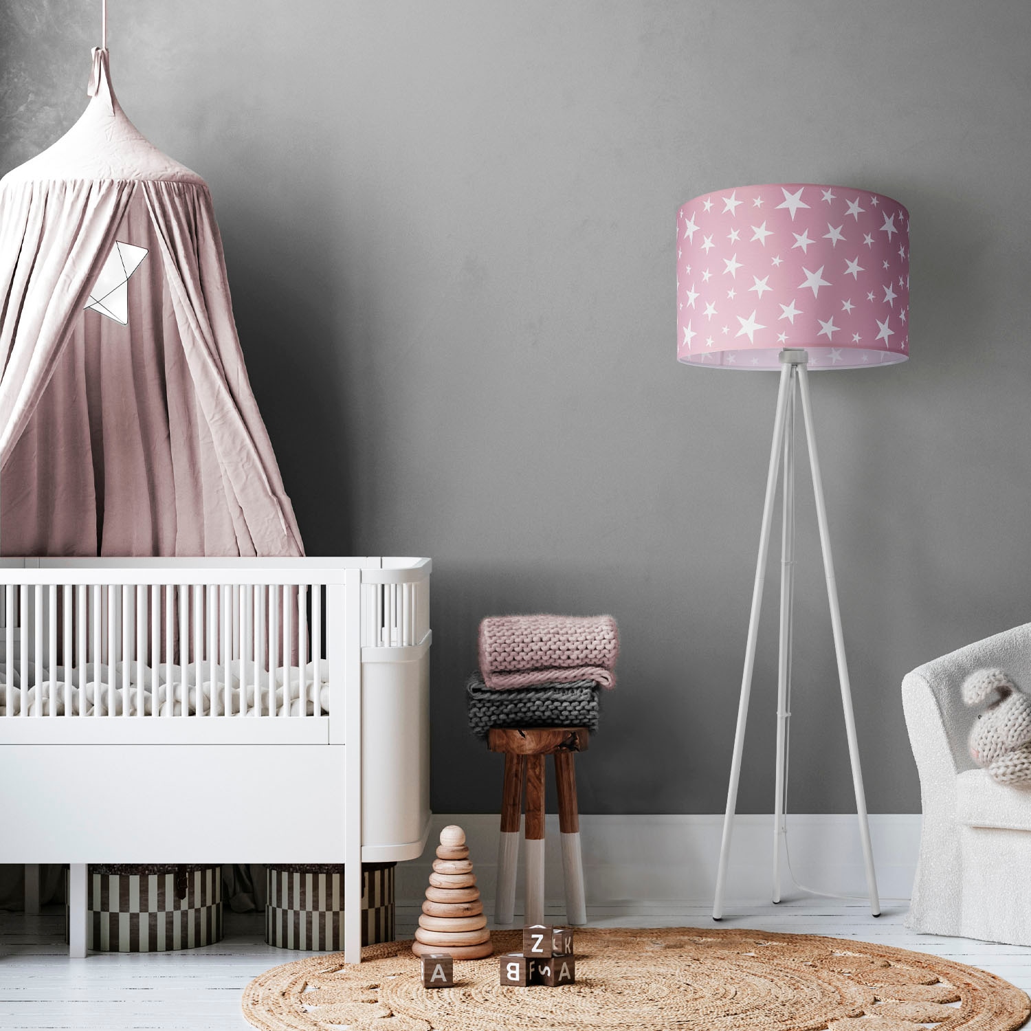Kinderzimmer, E27 Home online Stehleuchte Jahren Stehlampe XXL kaufen 3 Garantie Capri«, Kinderlampe Deko LED | Paco »Trina Sternen-Motiv, mit