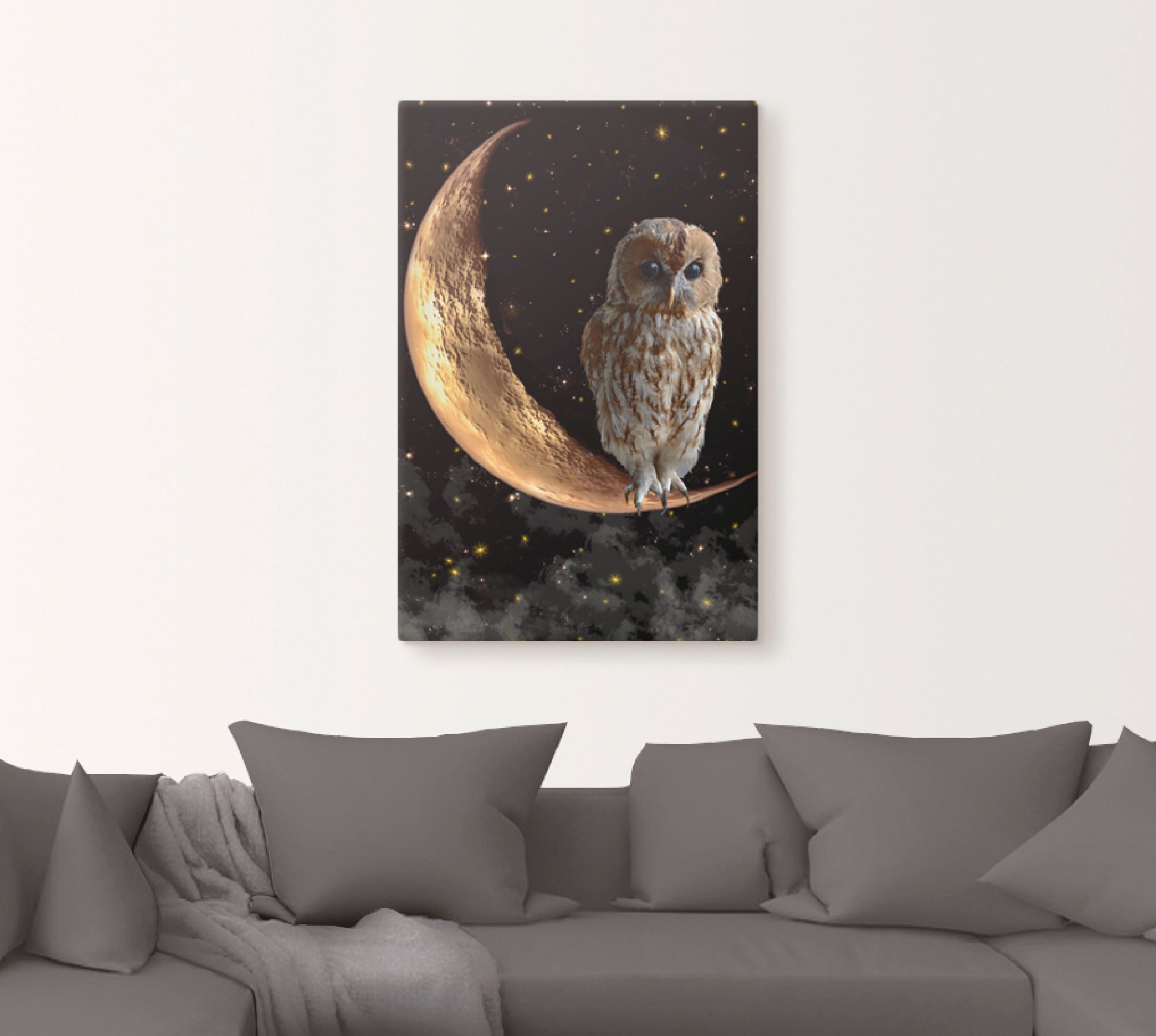 Artland Wandbild »Nachteule«, Vögel, (1 St.), als Alubild, Outdoorbild, Leinwandbild, Poster in verschied. Größen