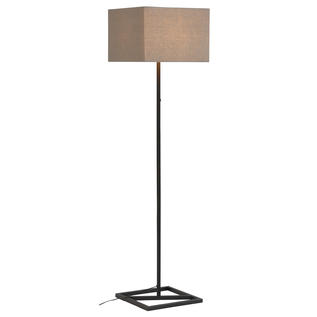 Guido Maria Kretschmer Home&Living Stehlampe »Silwai«, 1 flammig-flammig, Stehleuchte in quadratischer Form, Materialmix Metall/Textil