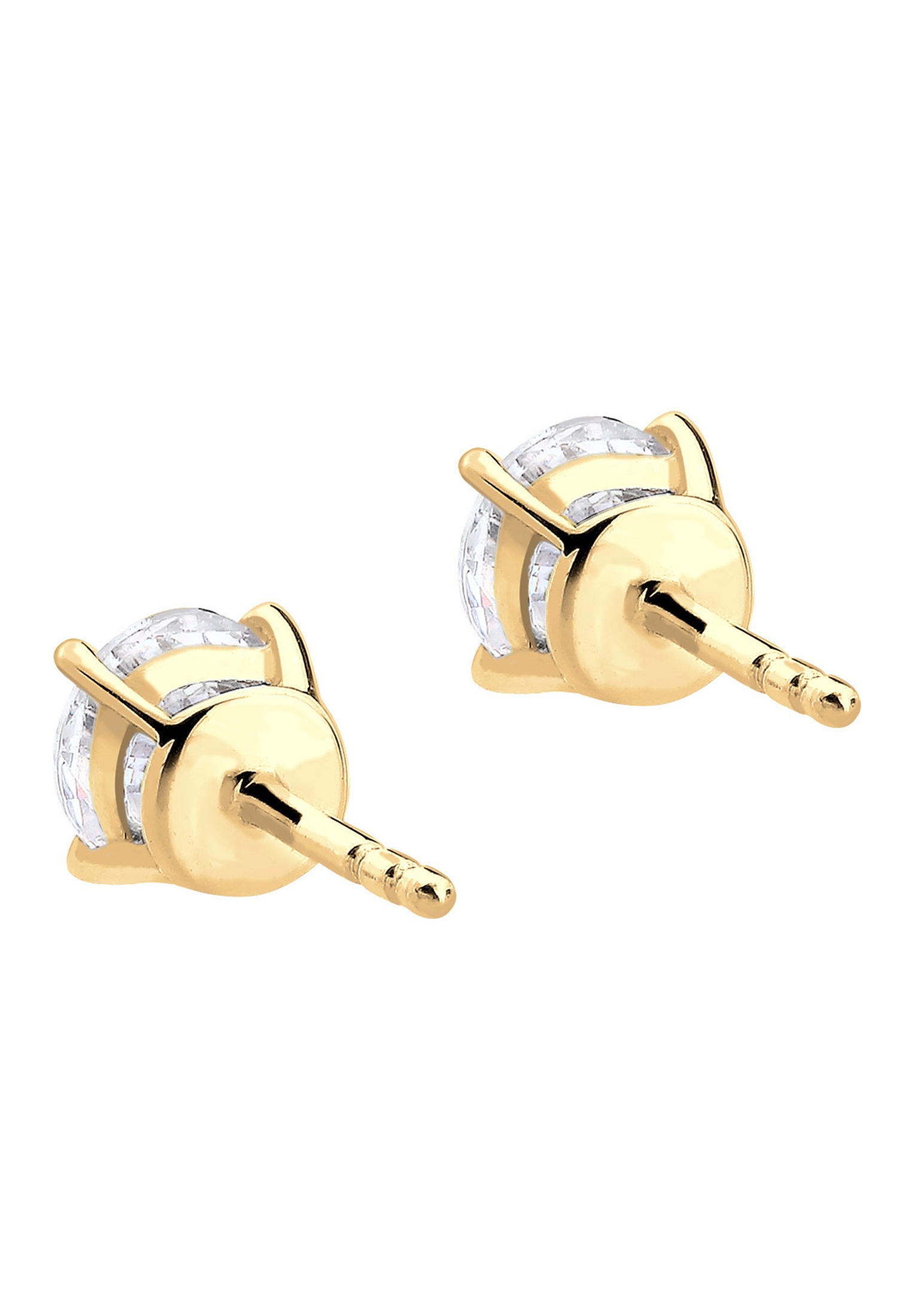 Elli Paar Ohrstecker »Ohrringe Basic Kristalle 925 Silber vergoldet«