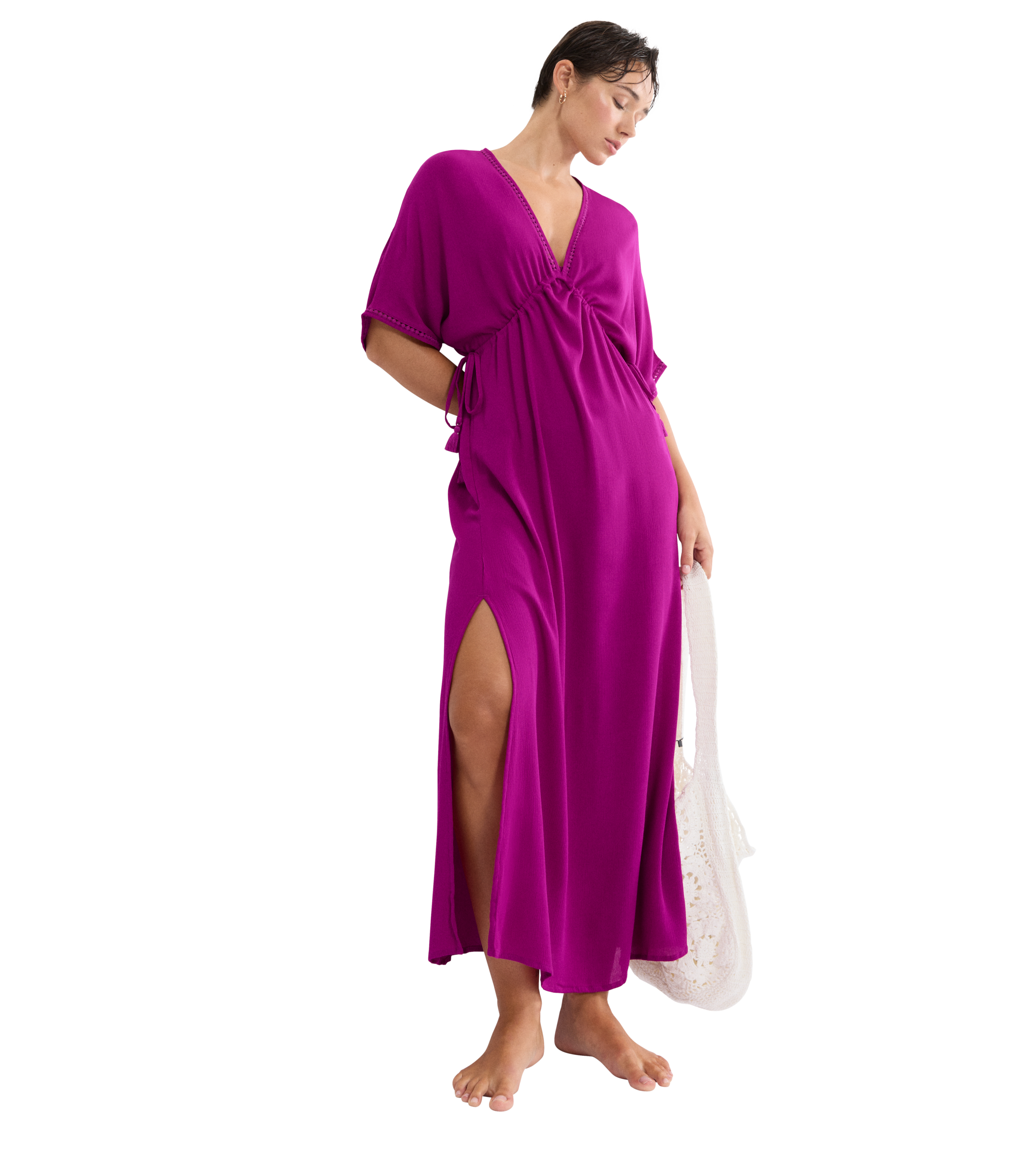 Triumph Strandkleid mit tiefem V-Ausschnitt und halb langem Arm