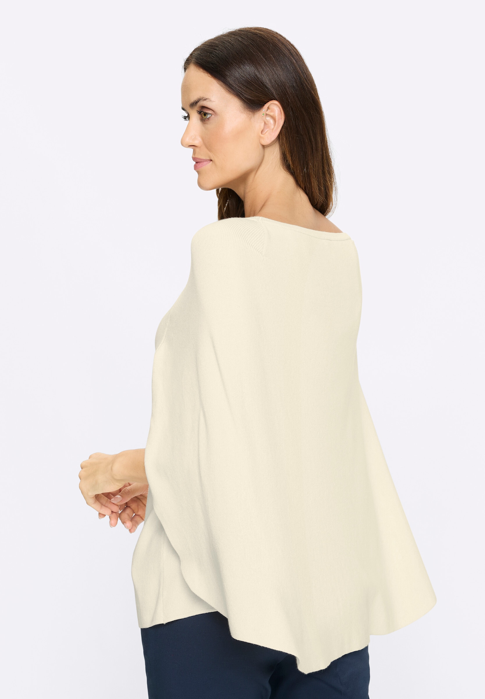 heine Strickpullover »Pullover Feinstrickpullover im Poncho-Style«