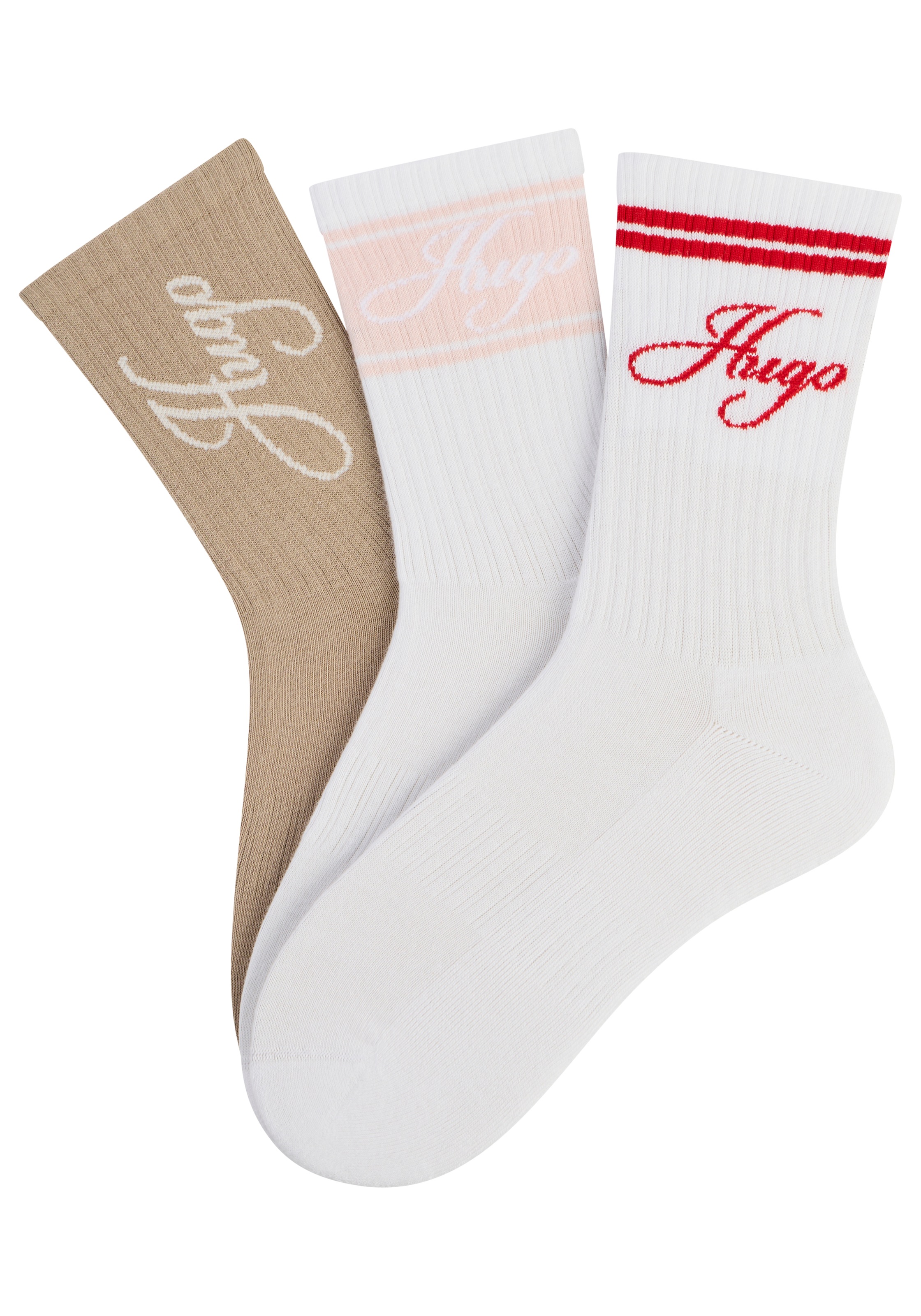 HUGO Underwear Basicsocken »3P AS MONOGRAM CC W«