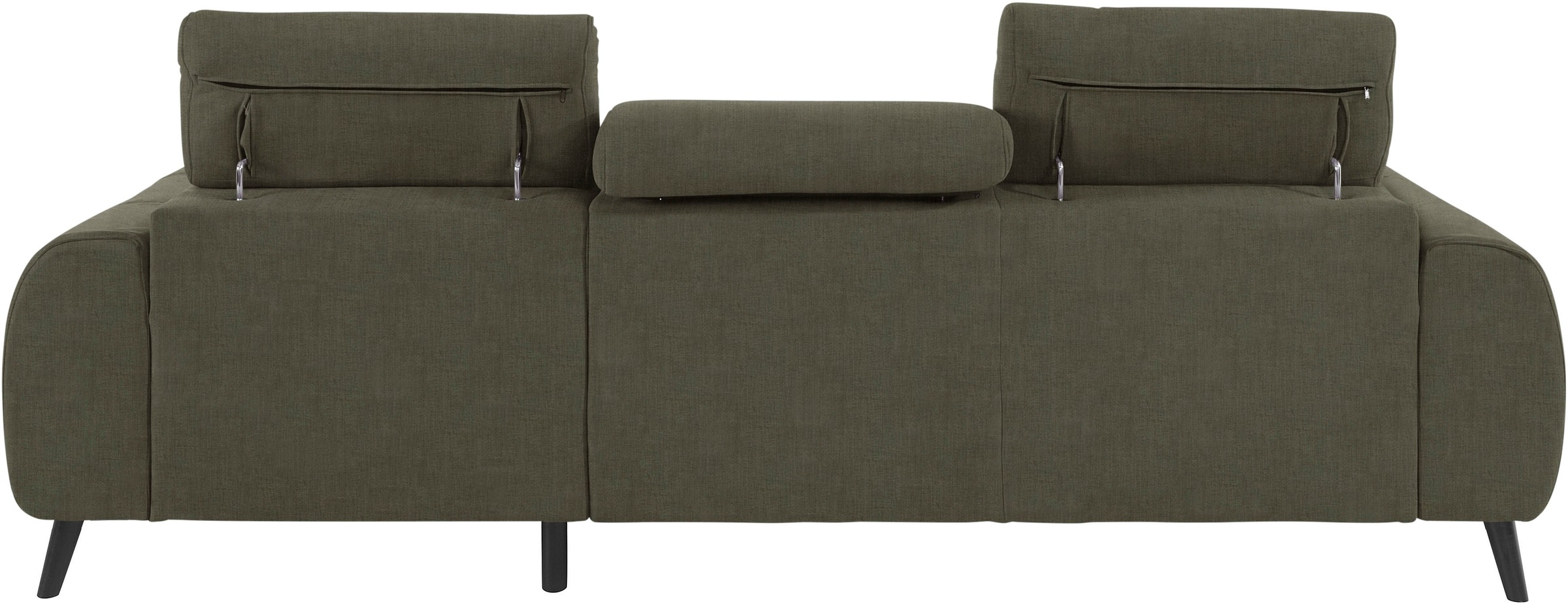 COTTA Ecksofa »Mia L-Form mit 3 Zierkissen«, wahlweise mit Bettfunktion, Bettkasten, Beleuchtung & Wireless-Charger