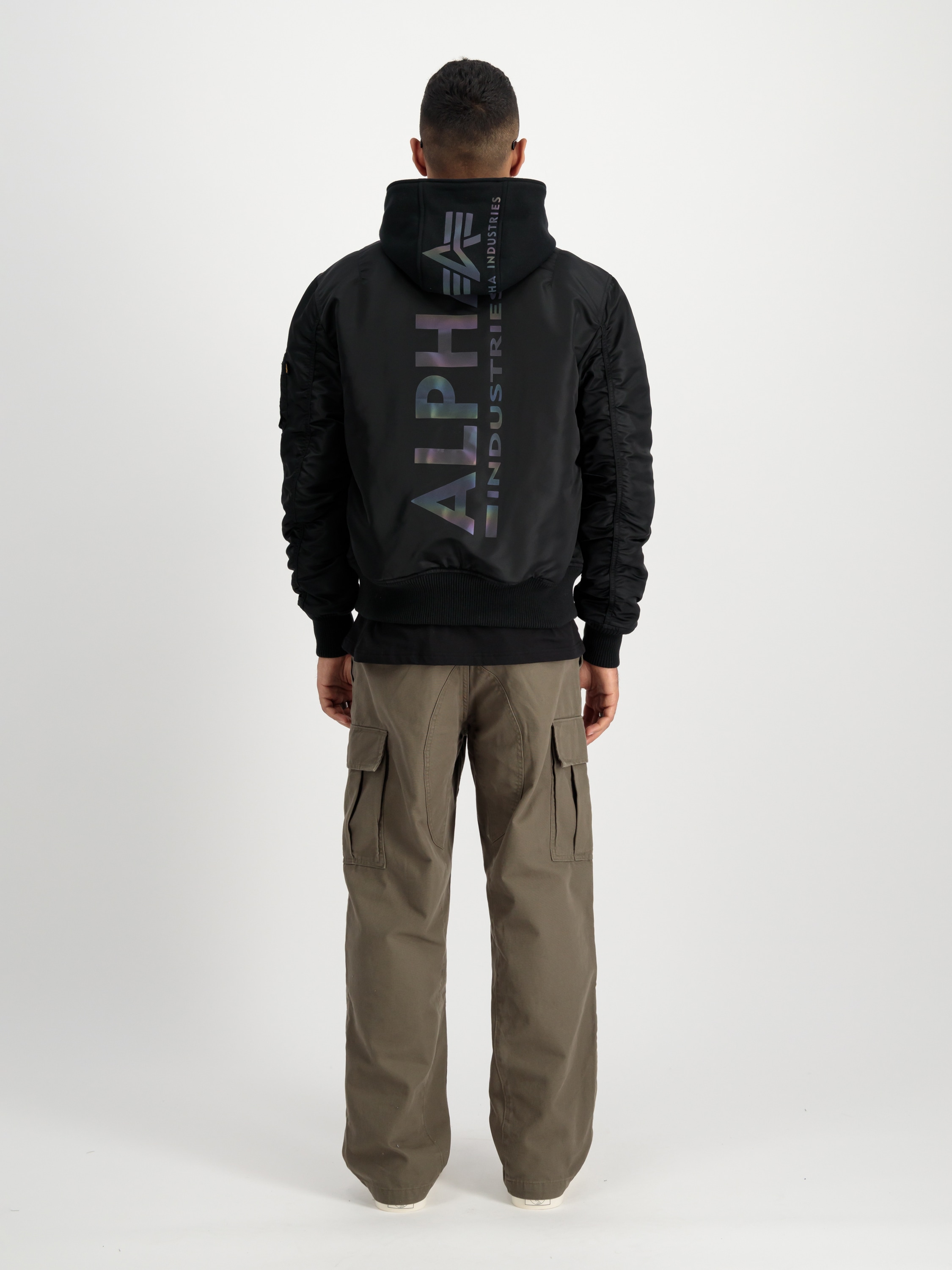 Alpha Industries Bomberjacke »Alpha Industries Men - Bomber Jackets MA-1 Zip Hood Backprint«