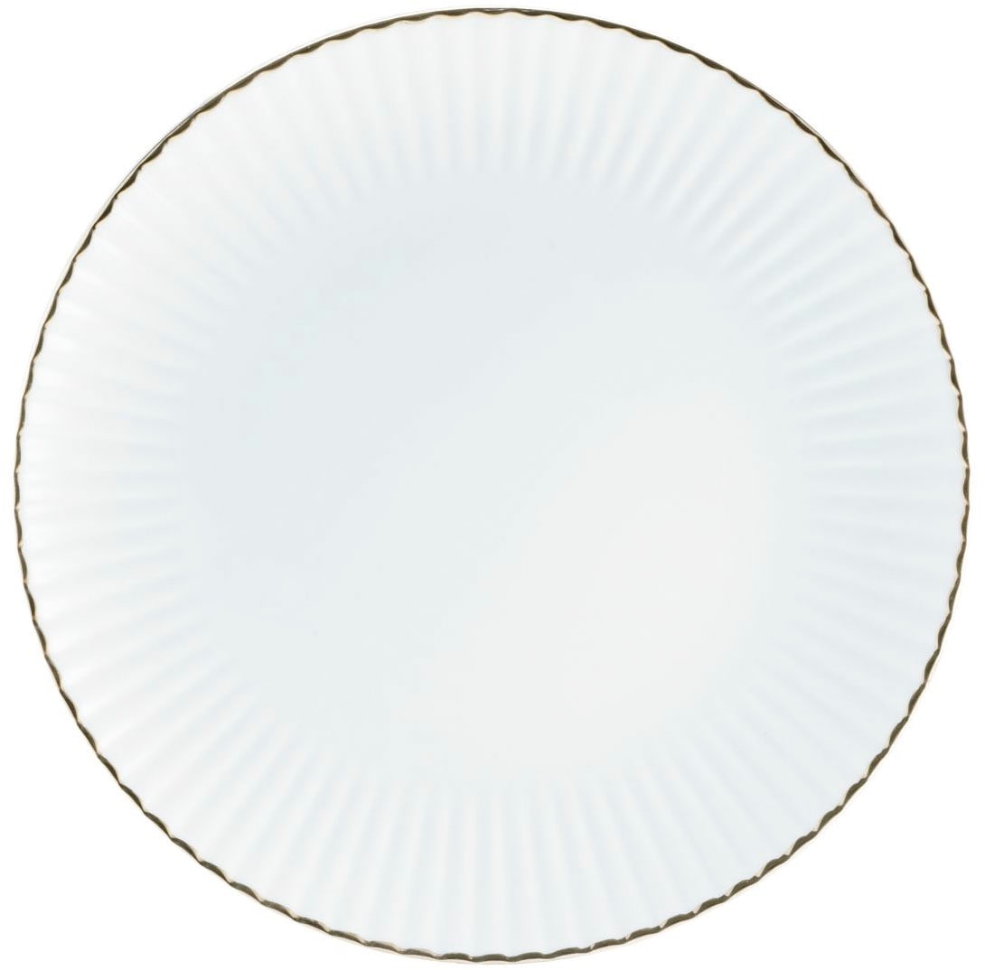 my home Kombiservice »Geschirr-Set, Service Elisetta«, (Set, 30 tlg.), Goldband, Made in Europe, 30 Teile, für 6 Personen